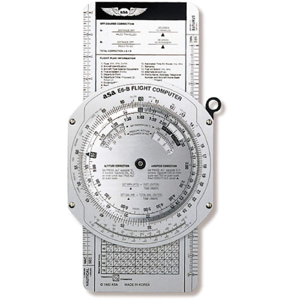 ASA E6B Metal Flight Computer - Pilot Navigation Tool for Aviation Training & Flight Planning | Perfect for Student Pilots & Flight Instructors