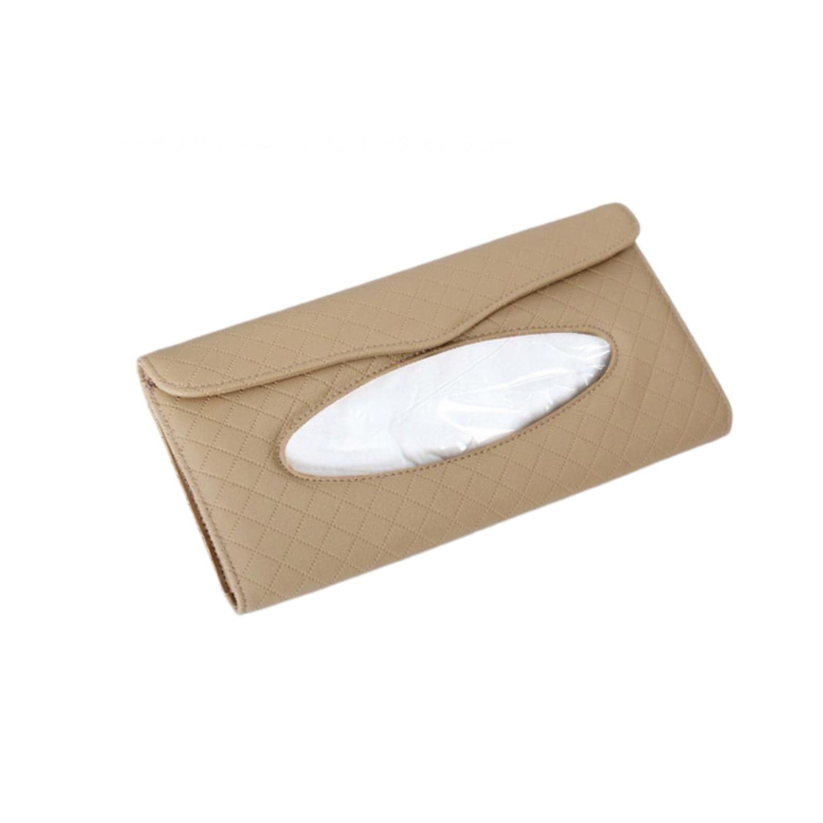 SWEETOP Car Tissue Holder - PU Leather Sun Visor Napkin Organizer for Backseat | Vehicle Tissue Box Case | Perfect for Road Trips, Daily Commute & Family Travel Accessories