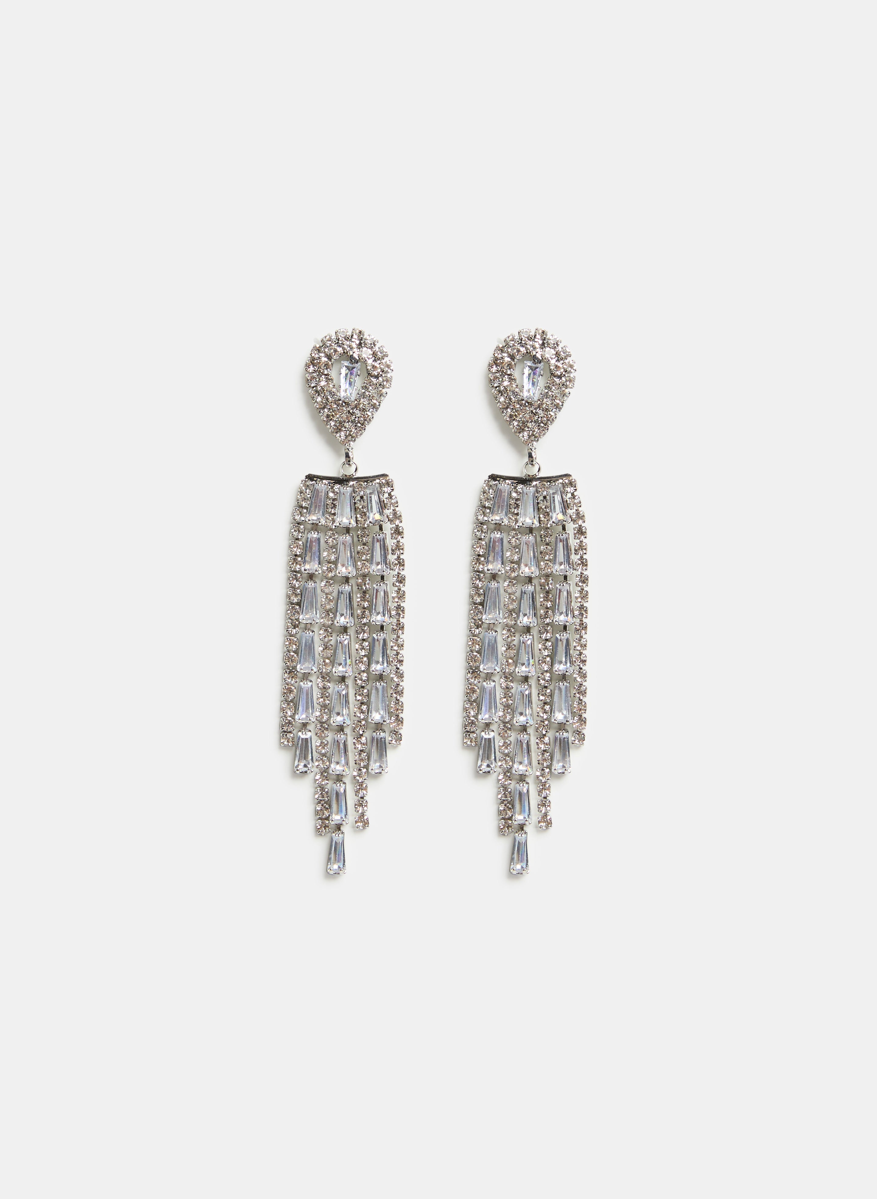 Sparkling Cubic Zirconia Chandelier Earrings for Women - Elegant Dangling Crystal Drop Earrings for Party, Wedding & Evening Wear