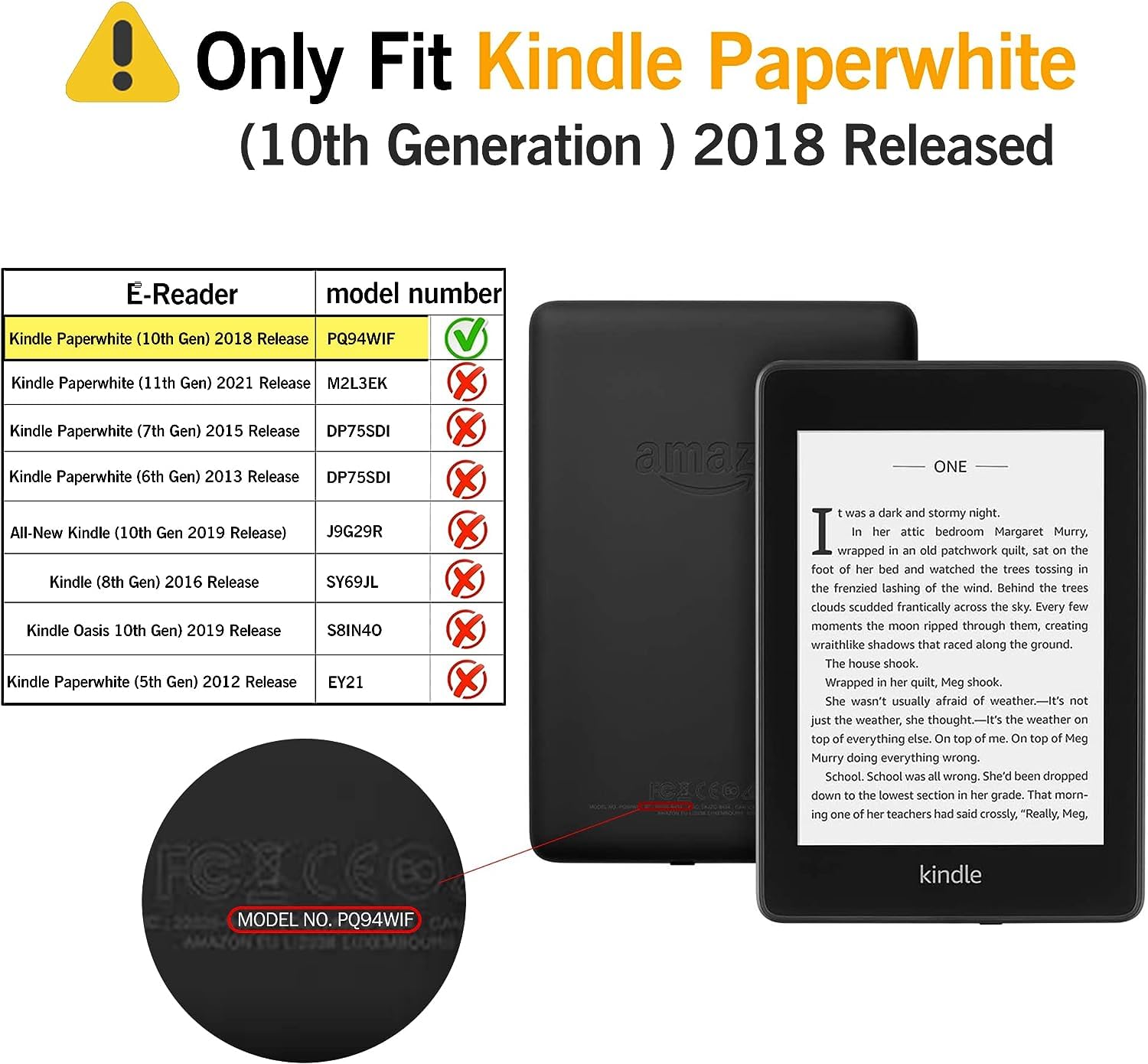 GUKSRASO 6 Inch Nylon Travel Pouch for Kindle 10th Generation (2018 Release) - Protective Padded Case with Zipper Pocket - Perfect for E-Reader Storage & Travel Accessories