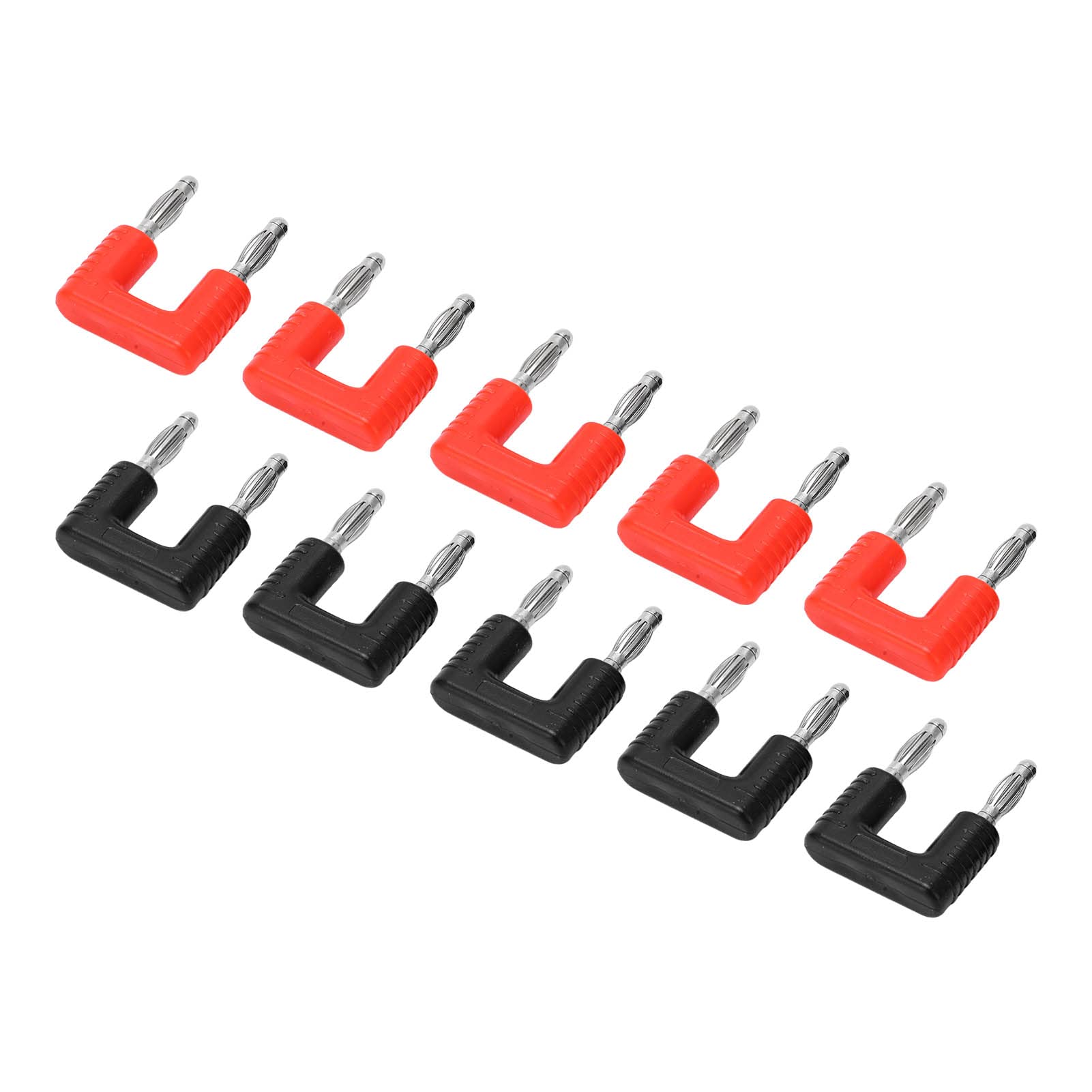 Professional 5-Pack Dual Banana Plug Connectors J.20004 - 2 Way Speaker Banana Male Plugs for High-Quality Audio Speaker Wires - Perfect for Home Theater Systems, Studio Monitors & DIY Speaker Projects