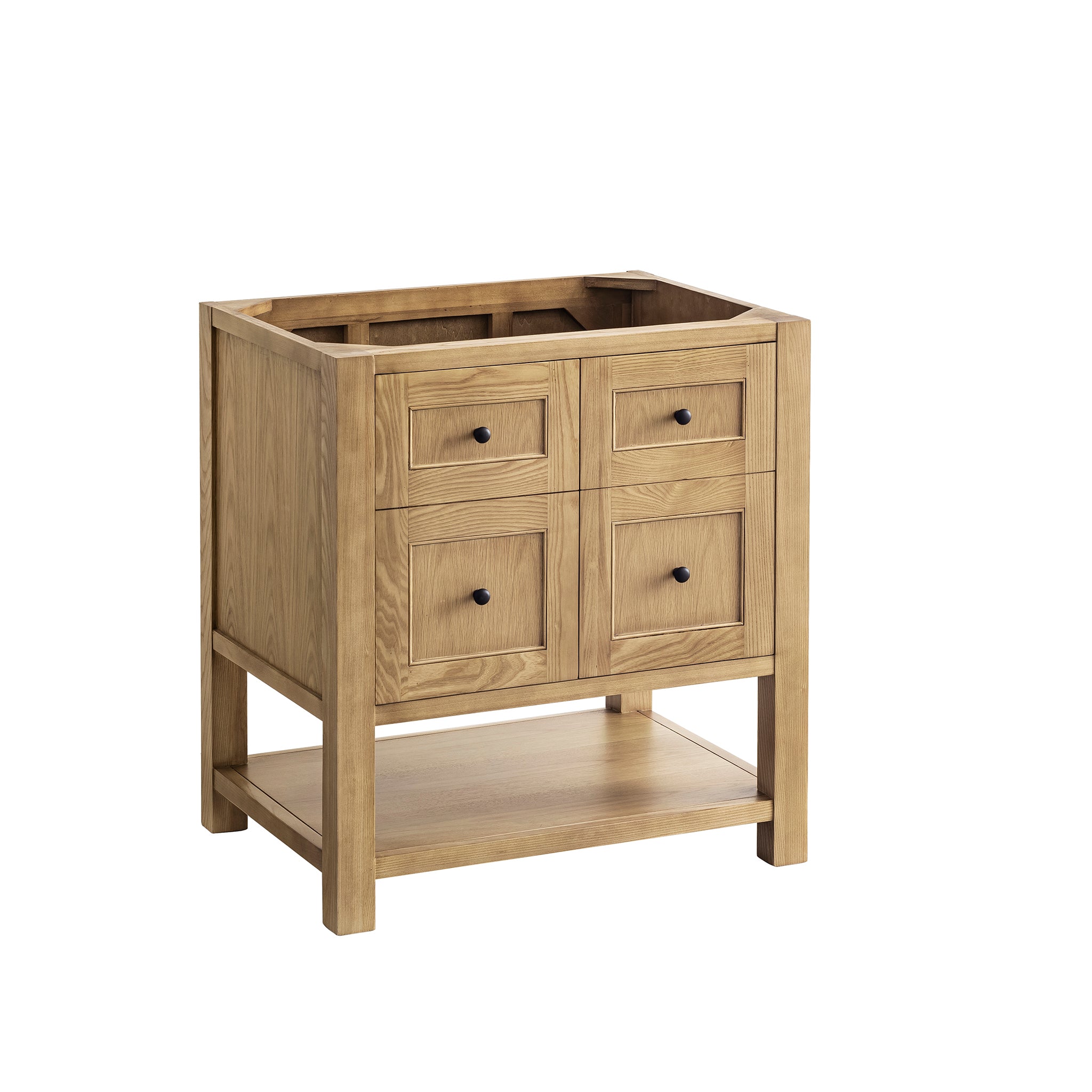 Breckenridge 30 Inch Single Bathroom Vanity in Light Natural Oak - Modern Farmhouse Style for Small Bathrooms & Powder Rooms