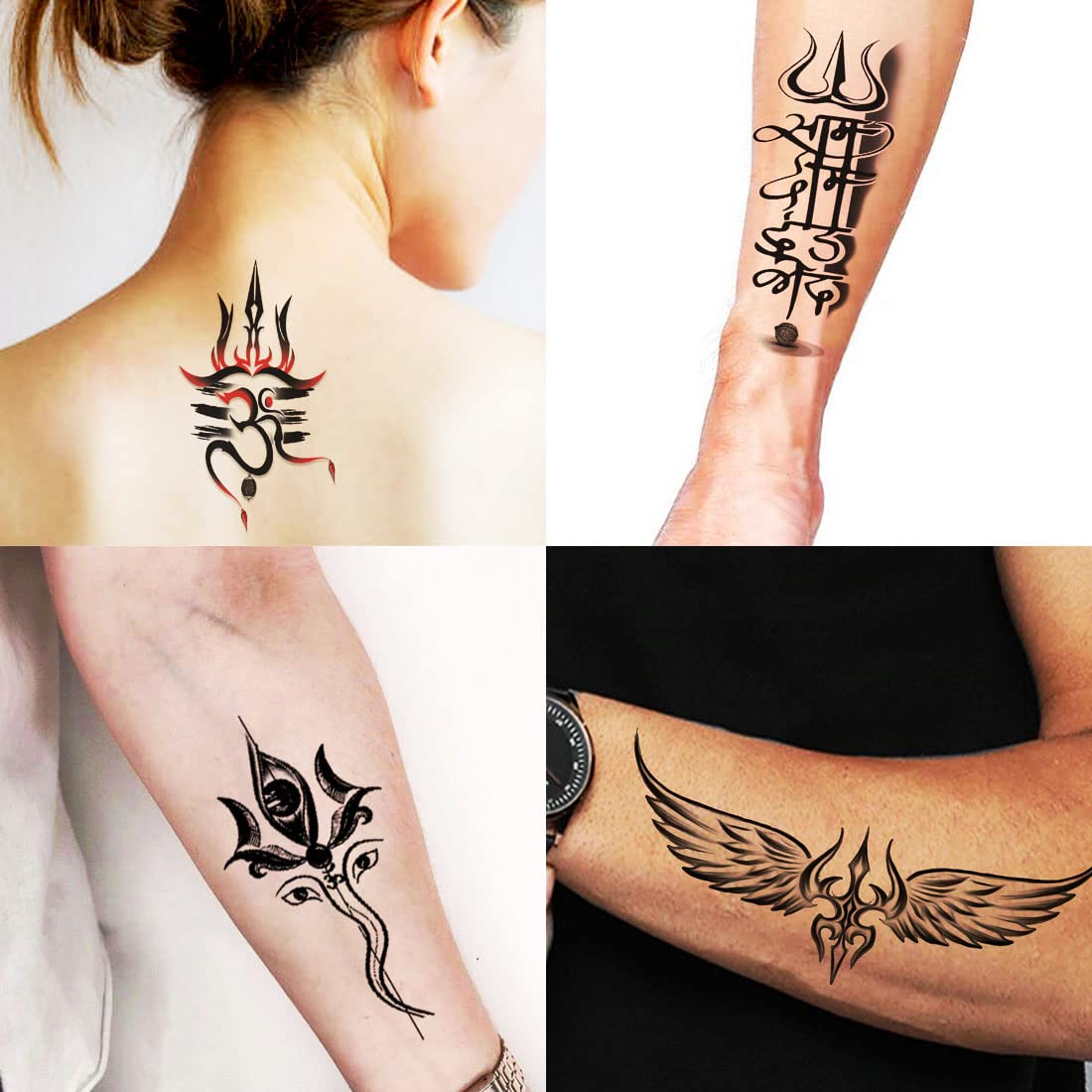 Mom Dad & Maa Paa Combo Temporary Tattoos for Men & Women - Waterproof Fake Body Art for Couples, Family Bonding & Special Occasions