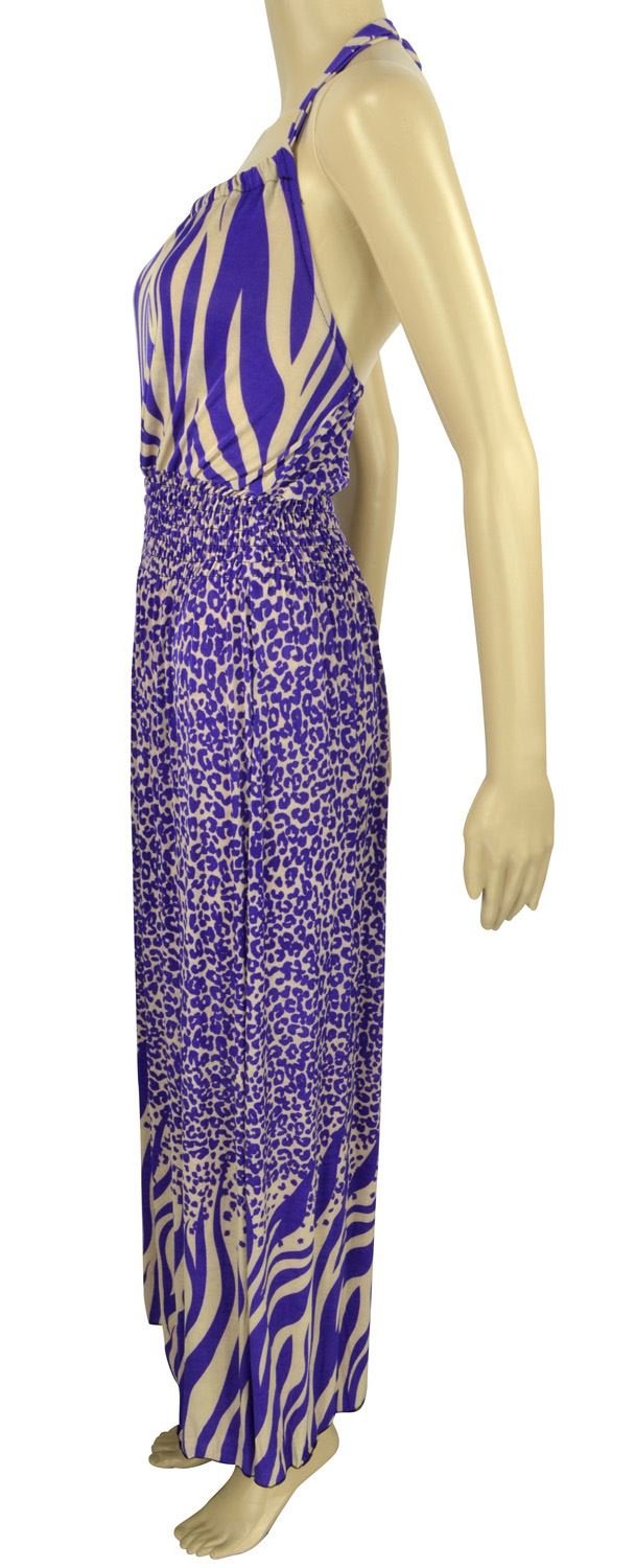 Belle Donne Women's Summer Maxi Dress - Halterneck Long Flowy Dress for Beach, Vacation & Casual Wear