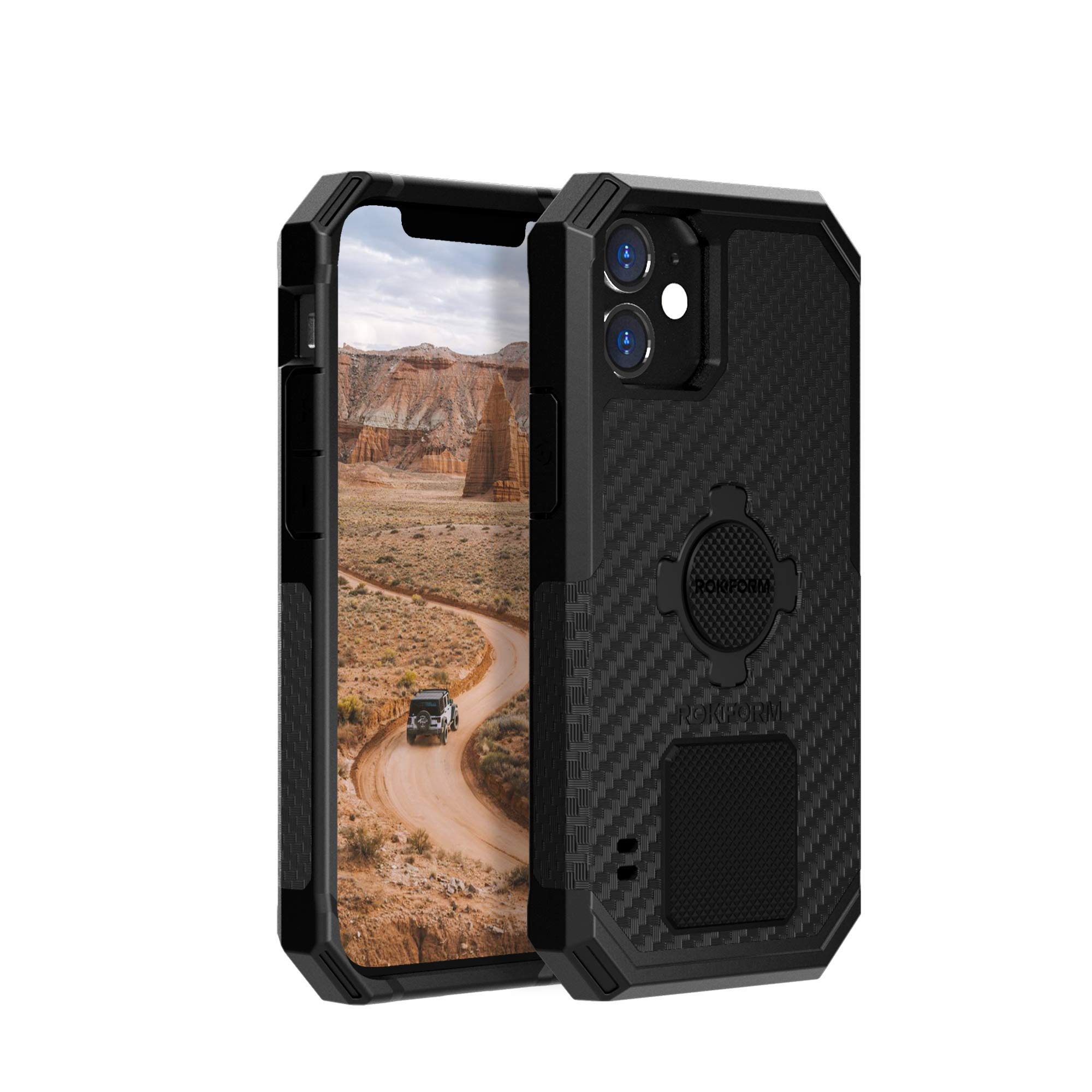 Rokform Rugged iPhone 12 Mini Case - Magnetic Protective Cover with RokLock Twist Lock, Dual Magnet Technology, Drop Tested Armor (Black) - Perfect for Outdoor Adventures and Daily Use