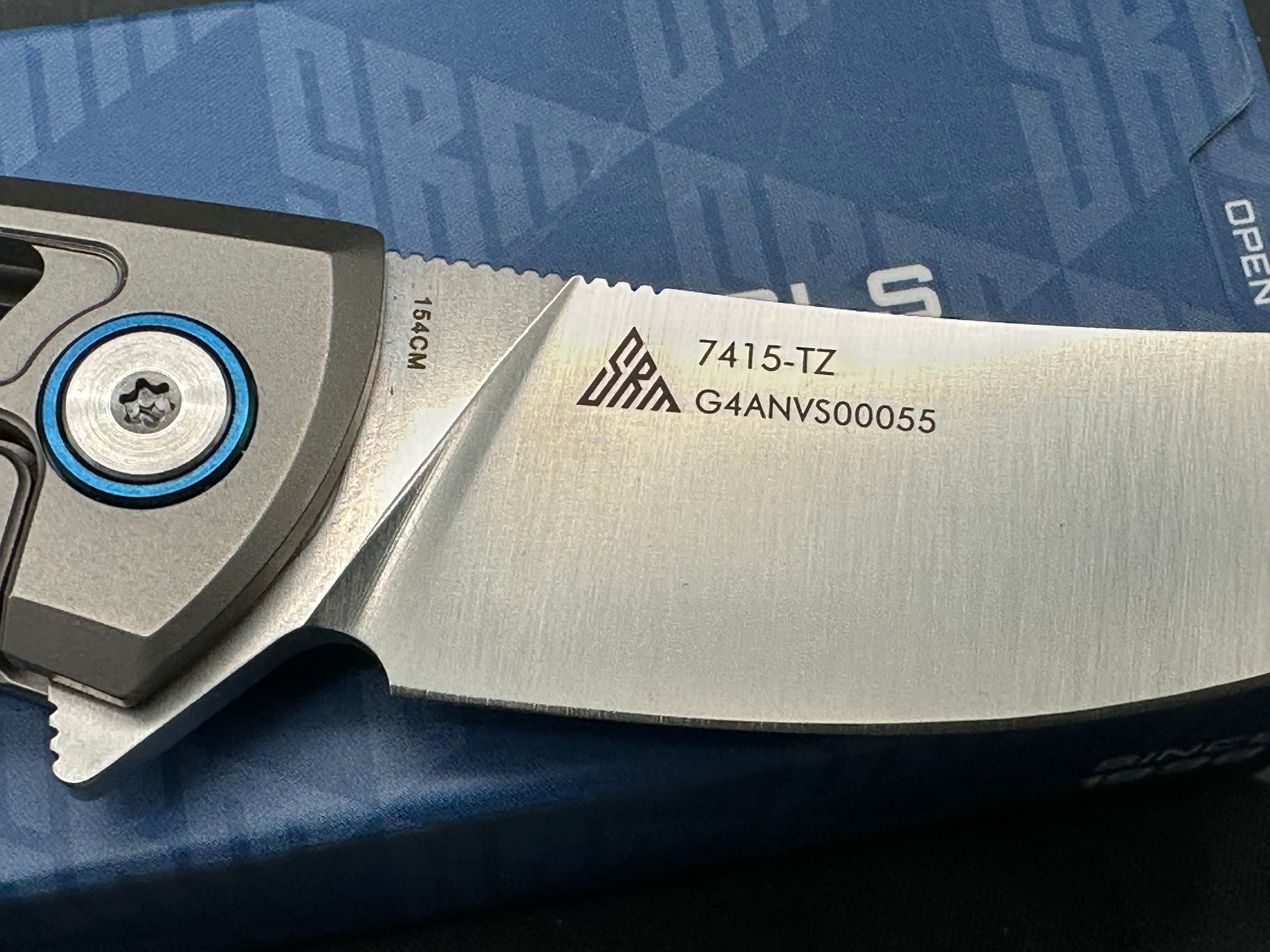 Premium SRM Unicorn Titanium Pocket Knife with 154CM Steel Blade - Perfect for Camping, Hiking & Everyday Carry (EDC)