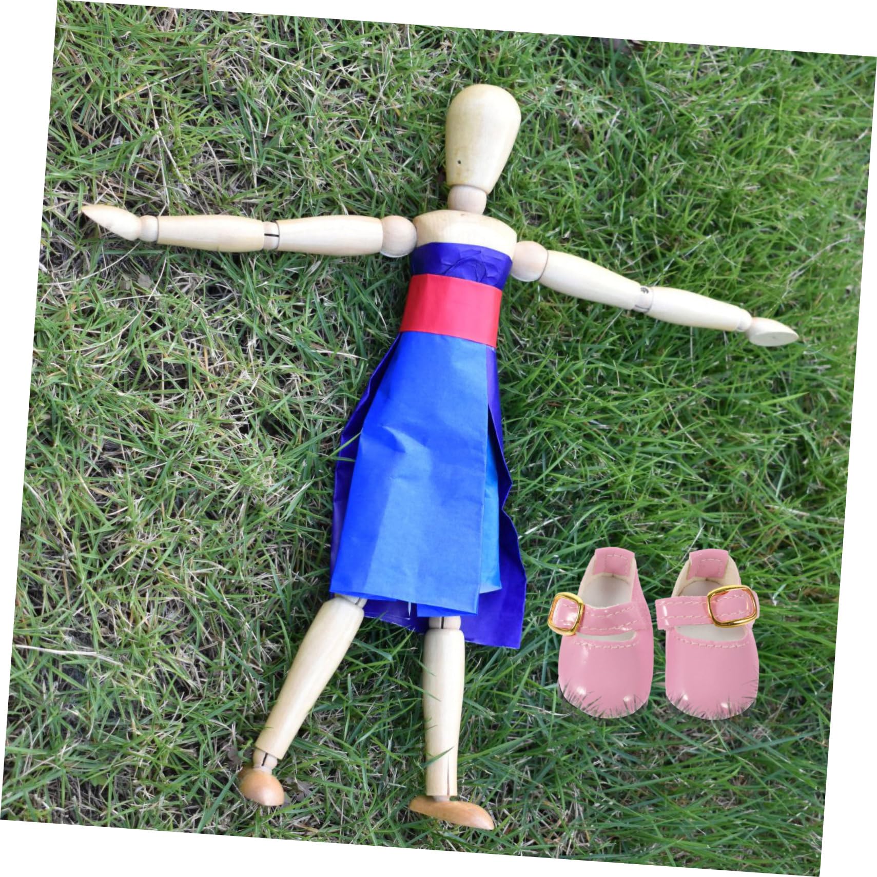 1 Pair Mini Dolls Dress Shoes for Girls - BJD Doll Shoes, Leather & Cotton Baby Shoes for 15cm Doll Outfits | Perfect for Doll Fashion, Collectibles, Photography & Decoration