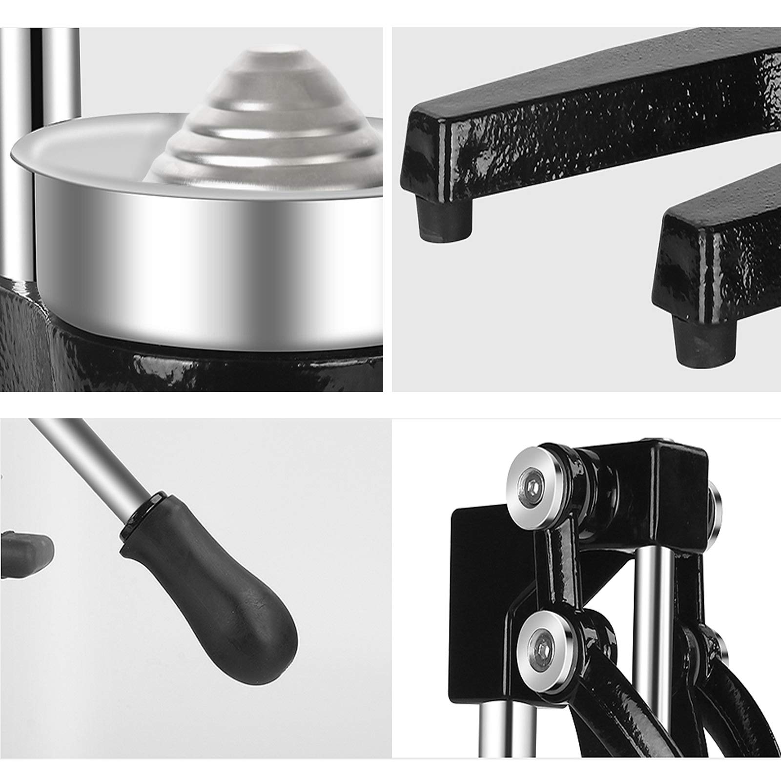 Premium Hand Press Juicer Machine - Professional Citrus Juicer for Lemon, Orange & Lime | Commercial Grade Stainless Steel Lemon Squeezer & Fruit Crusher | Easy to Clean & Durable | Perfect for Restaurants, Juice Bars & Home Kitchens (Black)