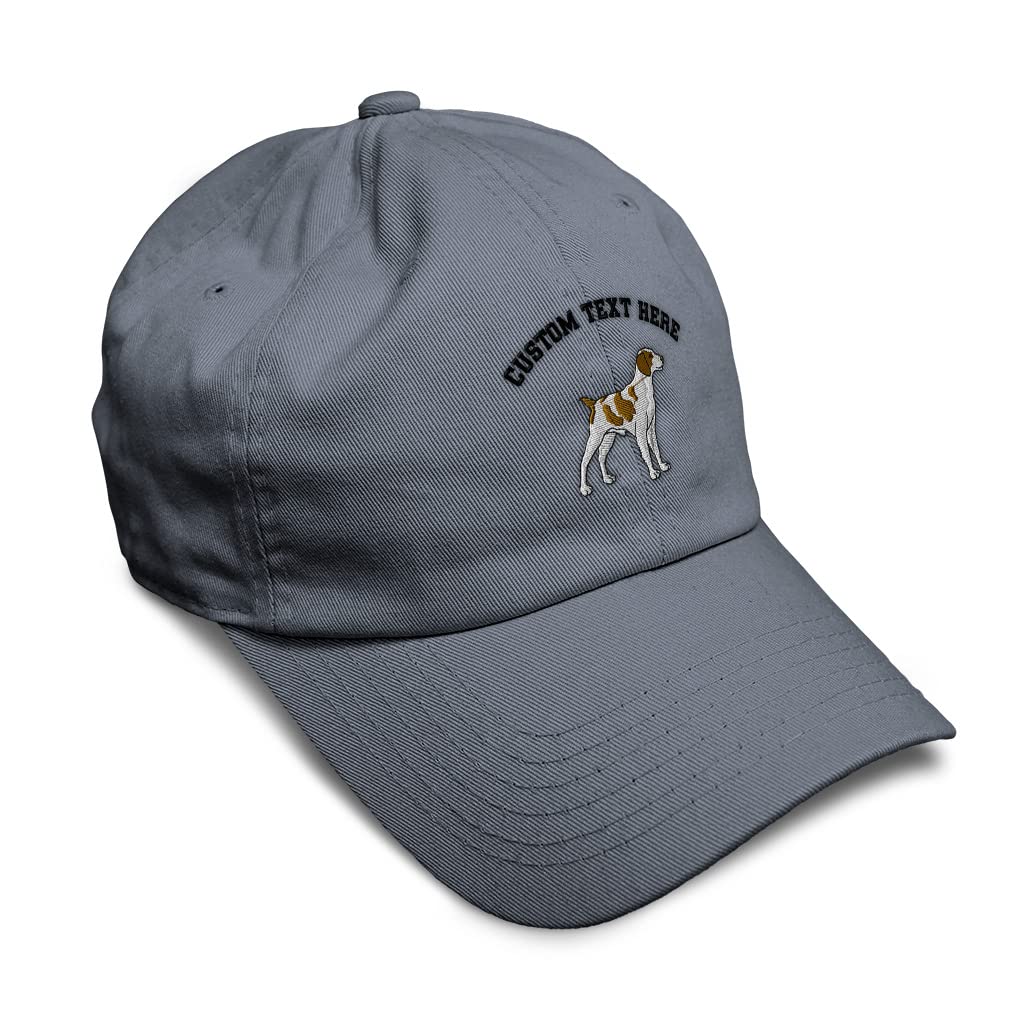 Soft Cotton Baseball Cap with Brittany Spaniel Embroidery - Dog Lover Hat for Men & Women - Perfect for Outdoor Activities, Hunting, and Casual Wear