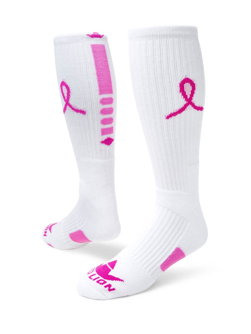 Red Lion Ribbon Legend 2.0 Breast Cancer Awareness Socks - Comfortable & Supportive for Women, Survivors, and Supporters - Perfect for Fundraising, Walks, and Everyday Wear