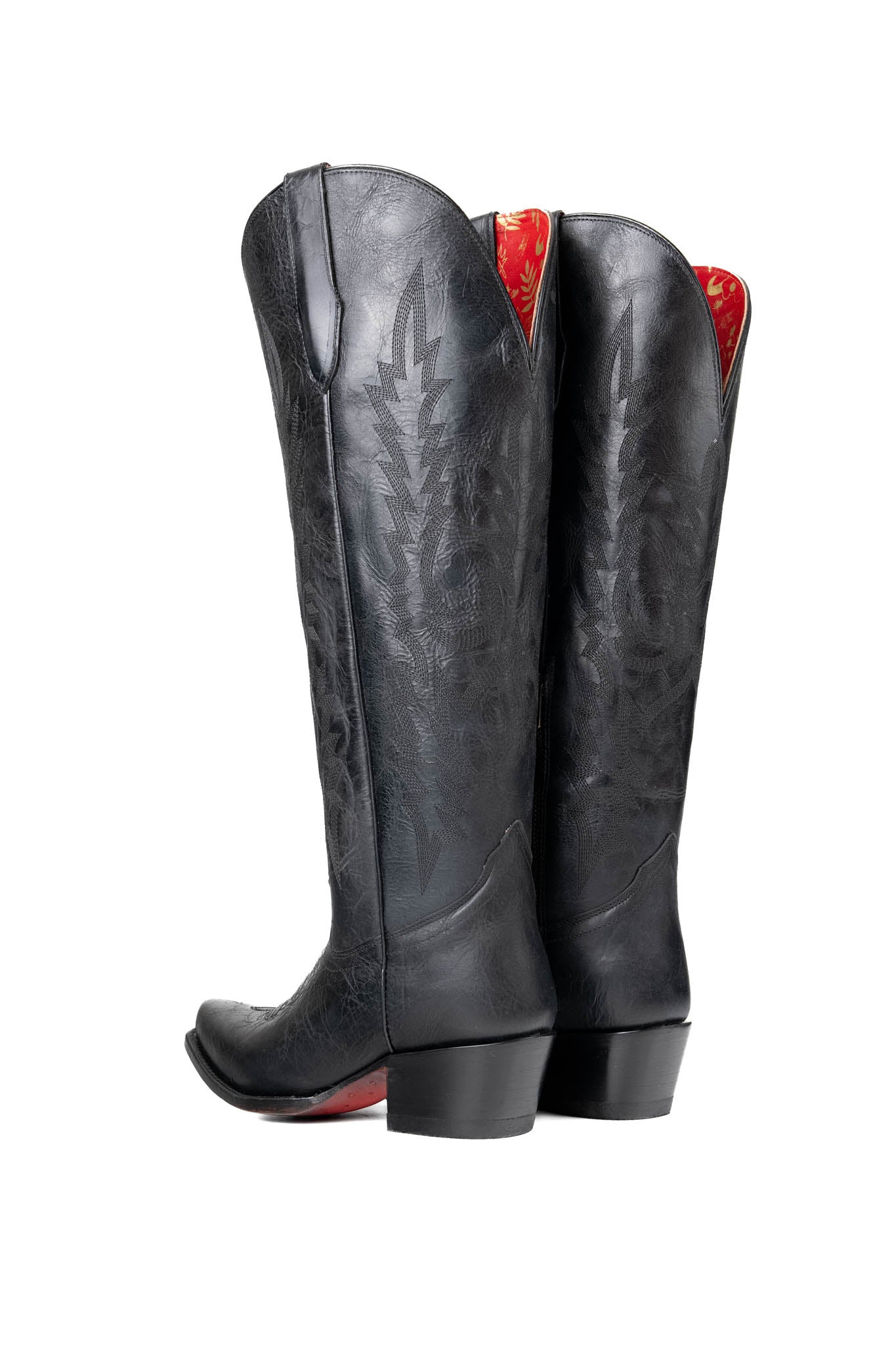 Scarlett Women's Tall Wide Calf Cowgirl Boots with Red Bottom Snip Toe - Perfect for Country Dancing, Rodeo Events & Western Fashion Outfits