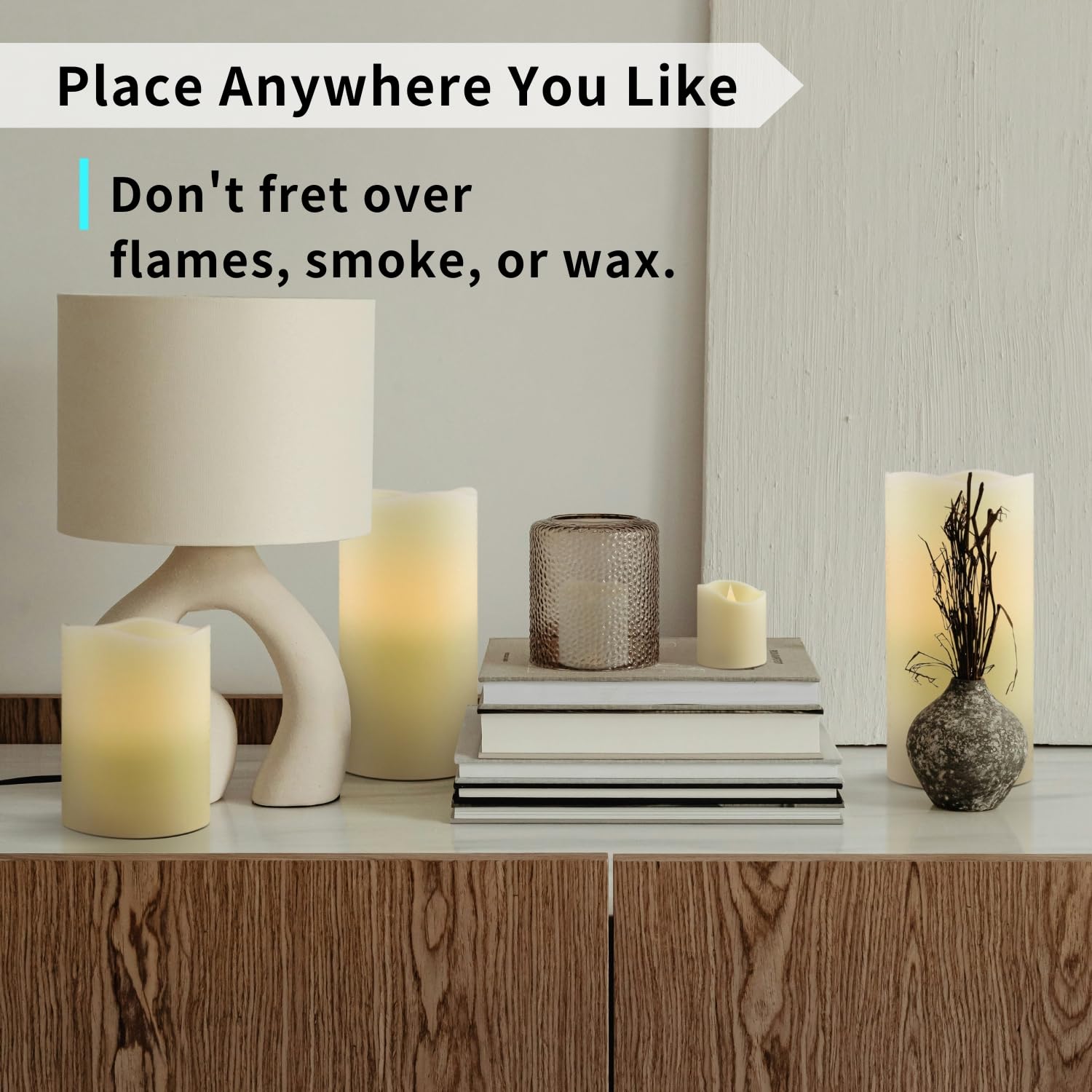 FURORA Flameless LED Candles Set of 8 - 4 Ivory Pillar Candles & 4 Votive Candles with Realistic Flickering Flame, Remote Control & Timer, Battery Included - Perfect for Home Decor, Wedding Centerpieces, Romantic Dinner Ambiance, and Holiday Lighting