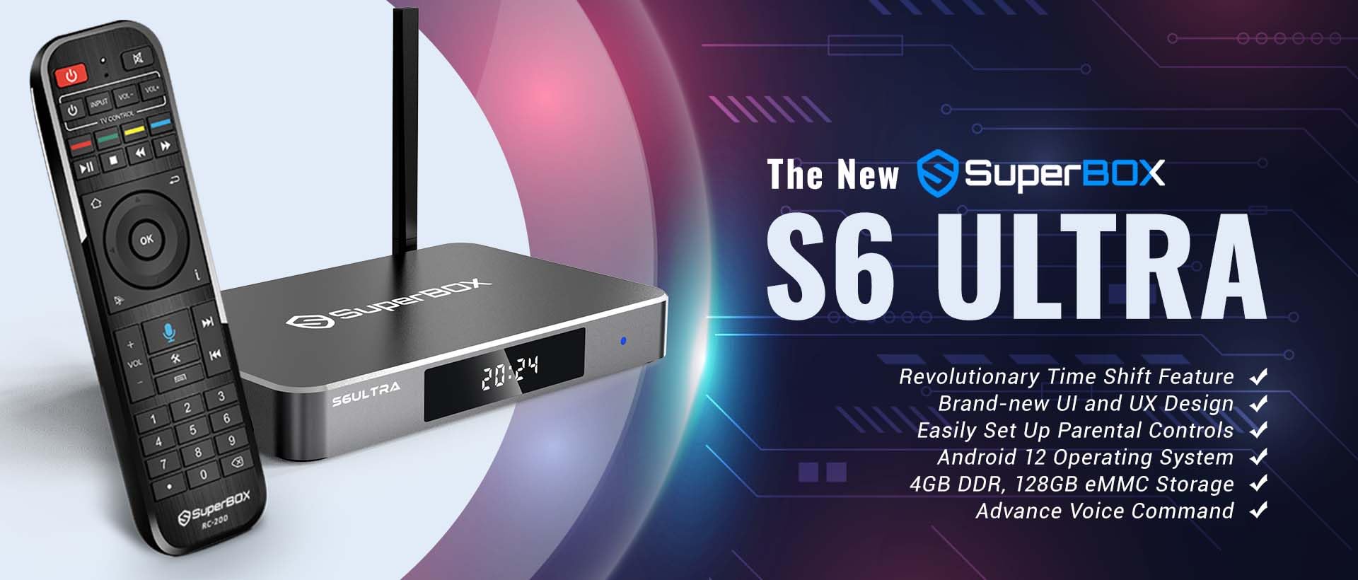 2025 S6 Ultra Android TV Box Bundle - 8K HDMI Cable, 64GB USB, Backlit Keyboard, Ethernet Cable, Air Mouse | Android 12, 4GB RAM, 128GB Storage | Perfect for Home Theater, Streaming & Gaming