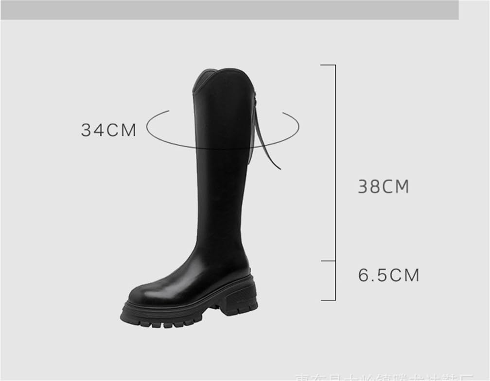 Women's V Mouth Thick Bottom Boots - Elastic Knight Boots with High Heel for Autumn & Winter | Stylish & Comfortable Shoes for Casual Wear, Office & Night Out