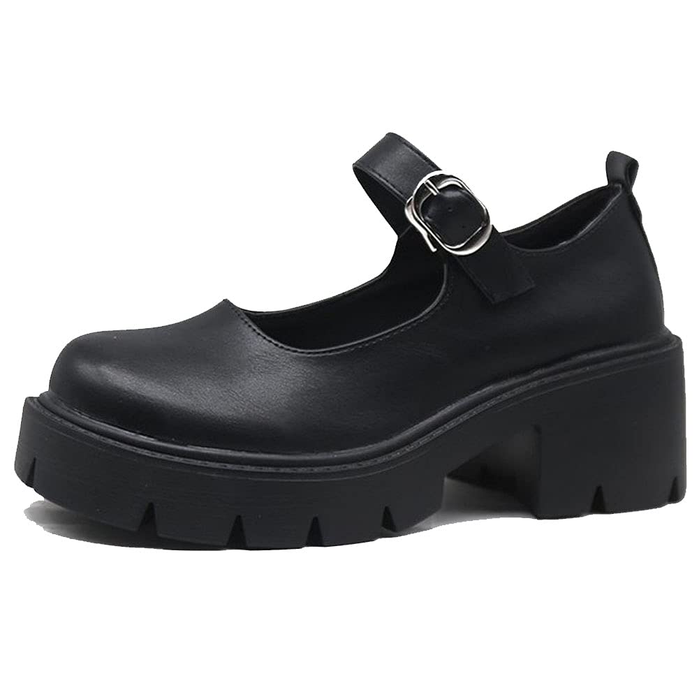 Gothic Platform Mary Jane Shoes for Women - Chunky Heel Ankle Strap Dress Pumps | AOSPHIRAYLIAN | Perfect for Cosplay, Halloween, Gothic Fashion & Vintage Style Outfits