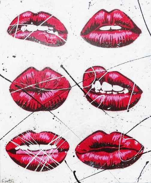 Urban Pop Lips Mouth Art - Trendy Home & Office Wall Decor for Modern Living Spaces
