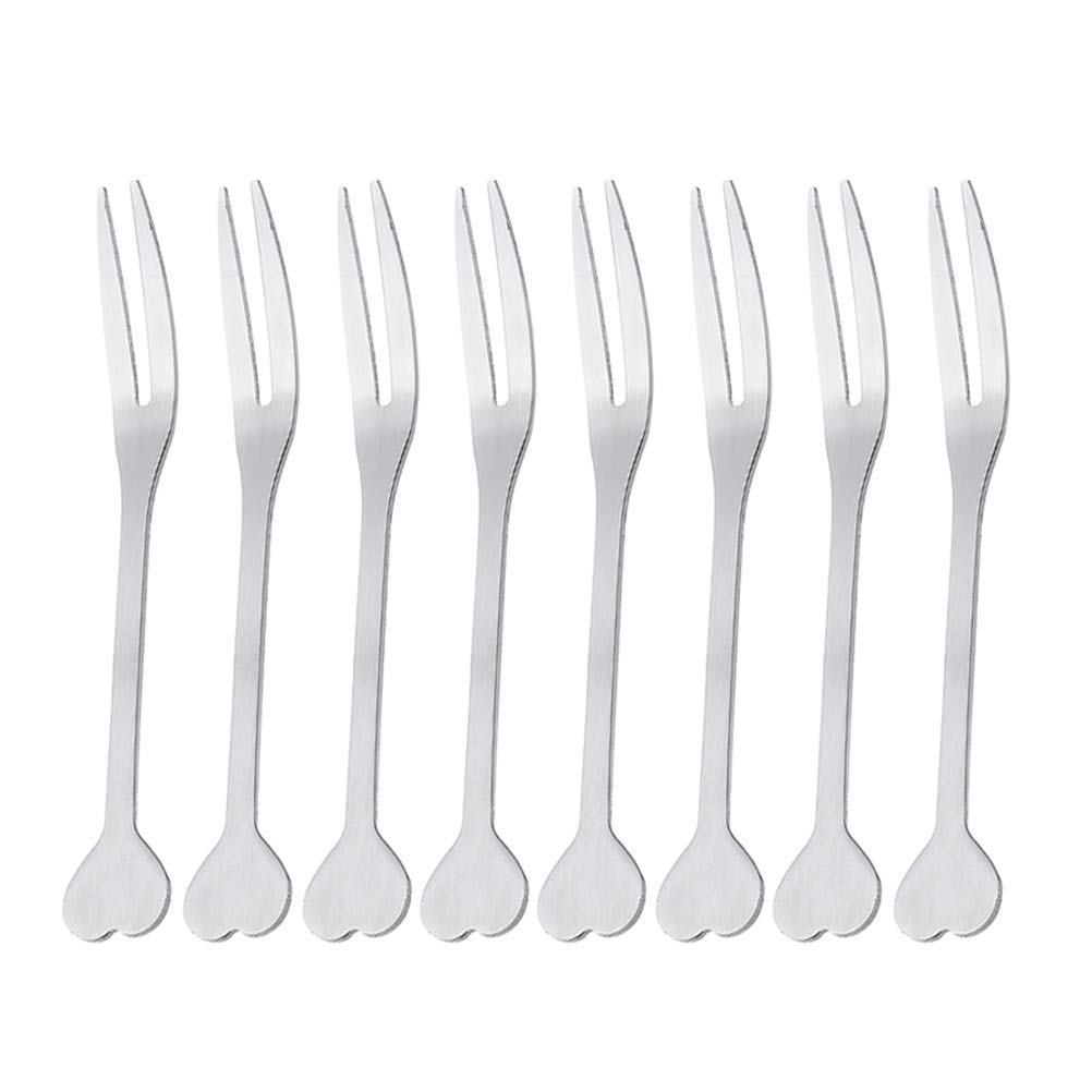 20-Piece Stainless Steel Fruit Forks & Picks Set - Reusable Party Appetizer Skewers for Cheese, Desserts, and Cocktails