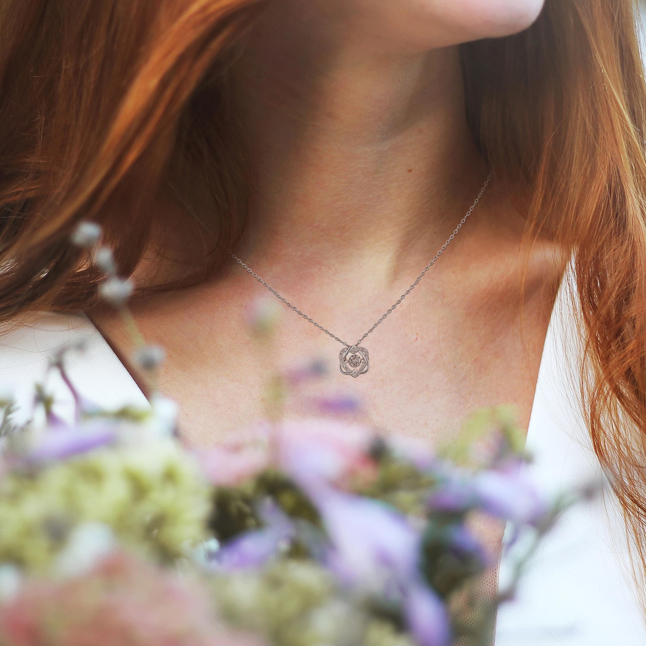 Beautiful Sterling Silver Interlocking Two Heart Necklace - Perfect Gift for Sisters, Birthday & Christmas Presents - Ideal for Anniversaries, Valentine's Day & Special Occasions