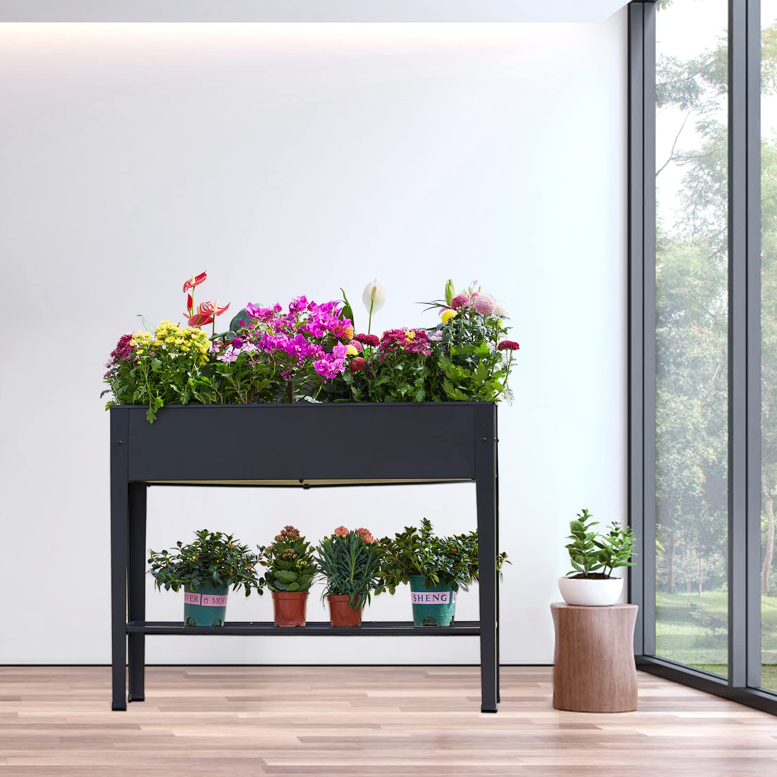 Metal Raised Garden Bed - Large Elevated Planter Box for Vegetables, Flowers & Herbs | Outdoor Patio Gardening Solution