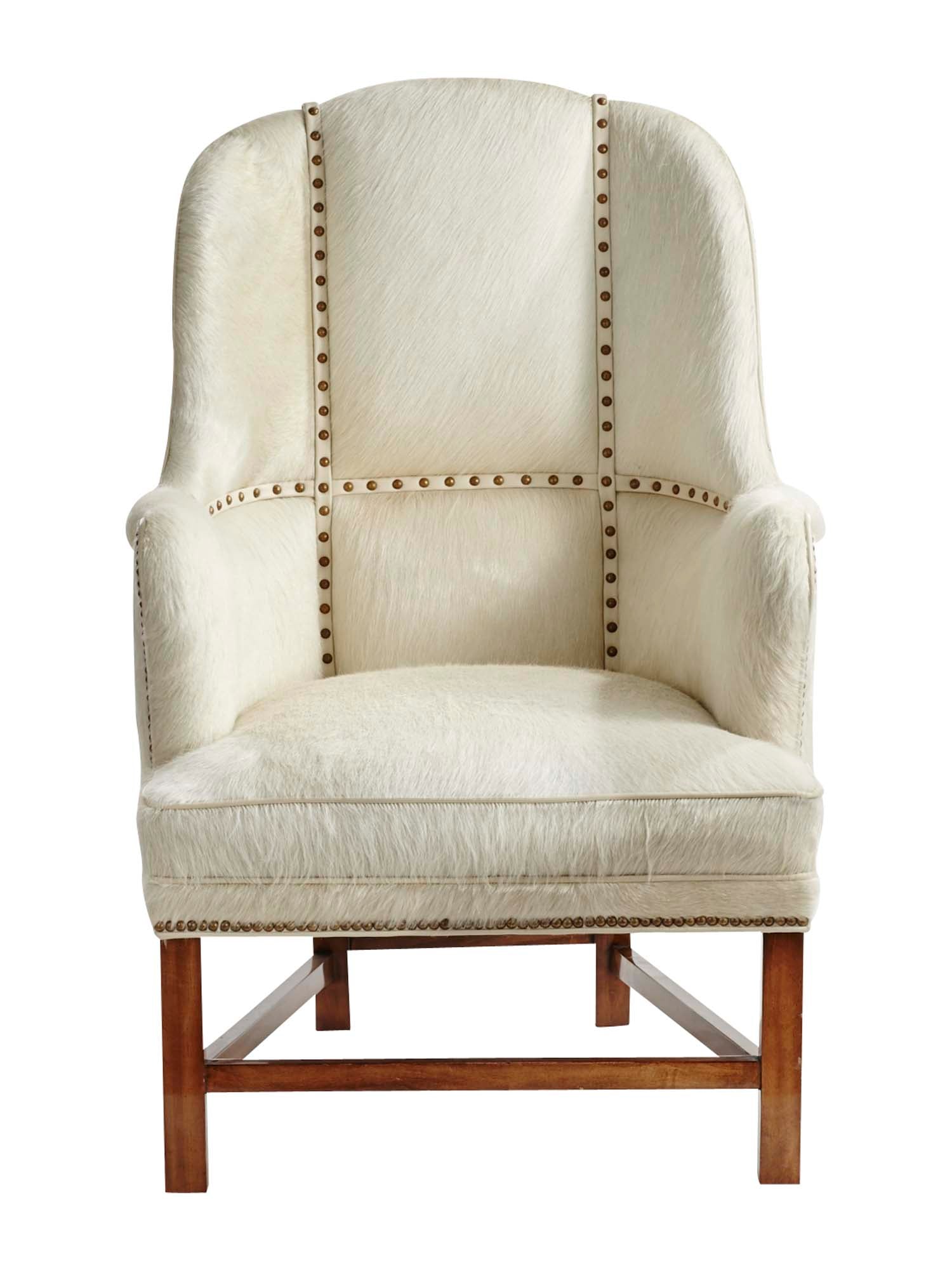 Premium Genuine Cow Hide Chair - Handcrafted Leather Upholstery for Living Room, Office & Lounge - Rivergate Collection