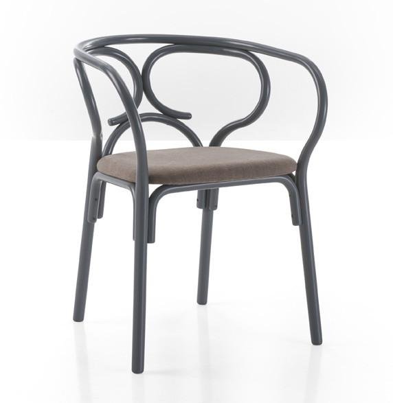 GTV Brezel Bentwood Armchair - Modern Wooden Dining Chair for Kitchen, Restaurant & Office - Ergonomic Design for Comfortable Seating