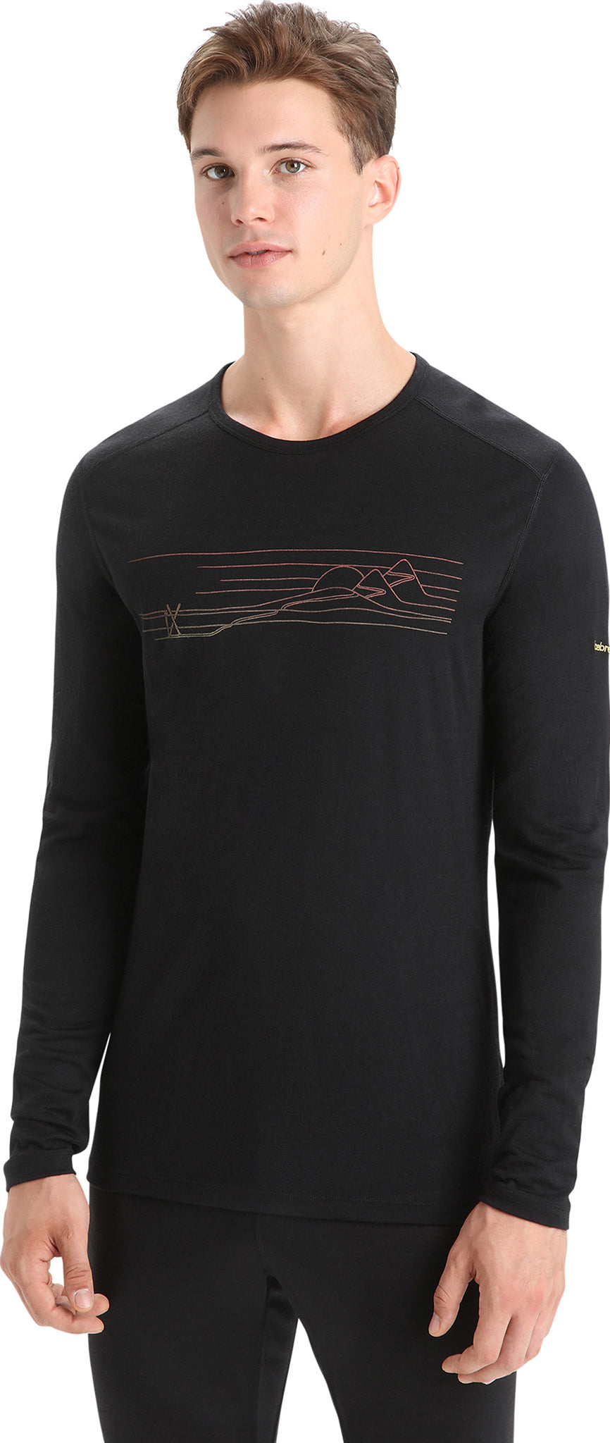 200 Oasis Men's Long Sleeve Crew Neck Baselayer Top - Moisture Wicking Thermal Underwear for Hiking, Running & Cold Weather Activities