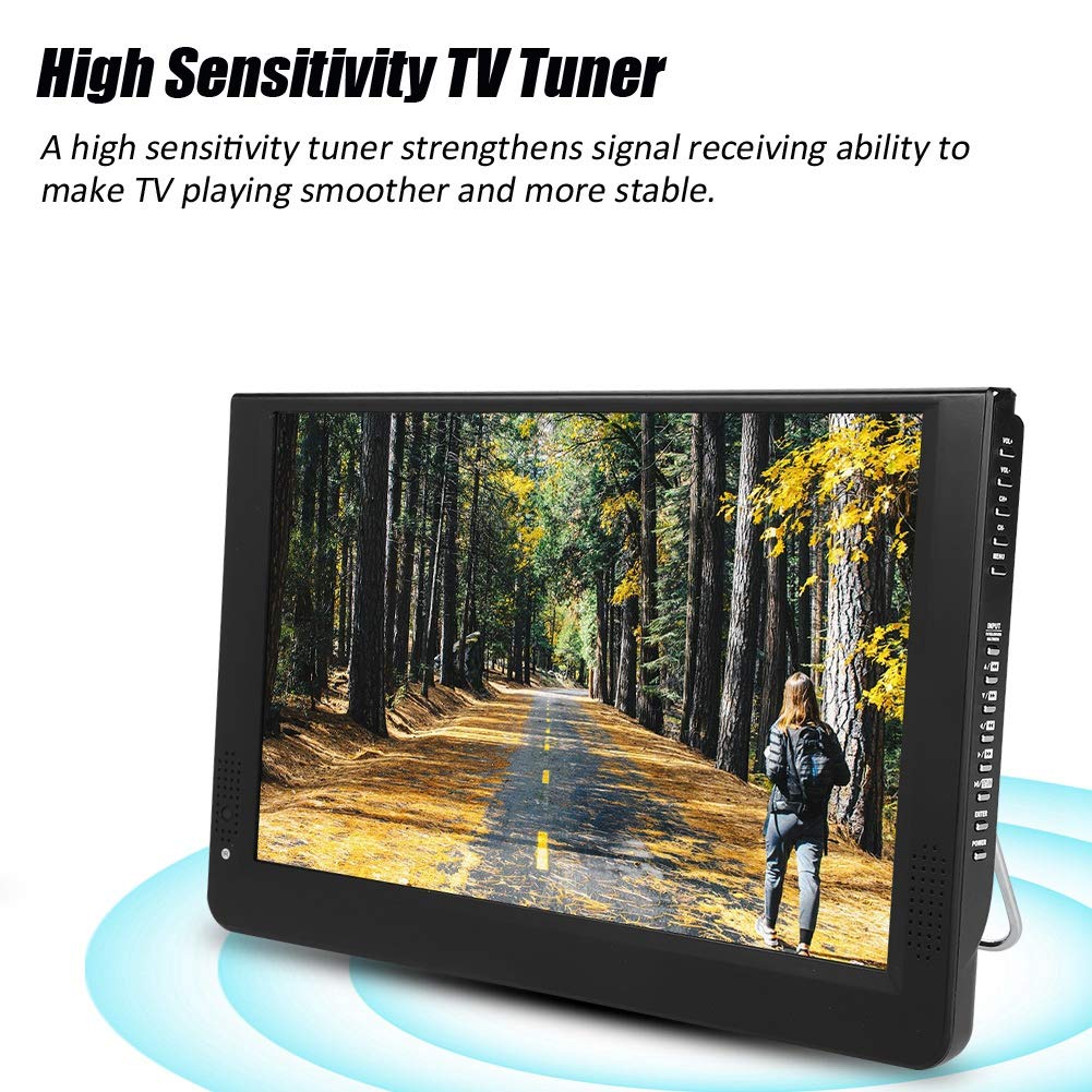 12-inch Portable Smart TV with 1080P Full HD ATSC Digital Tuner - Color Screen Car & Home Digital Television for Travel, Camping, Kitchen & Bedroom Entertainment