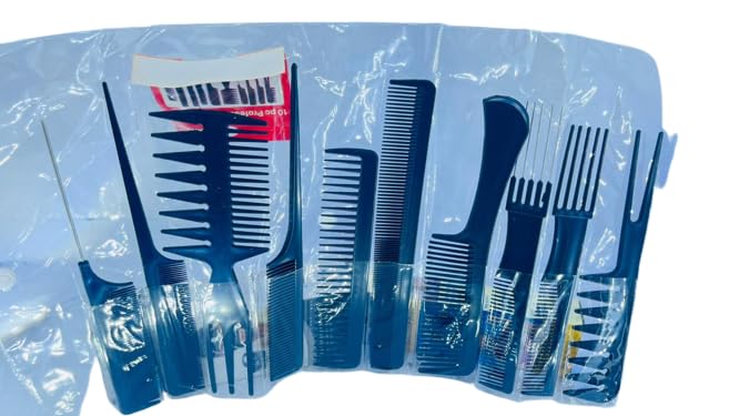 Ergonomic Hair Comb Set for Women & Men - Durable Stylist Combs for Salon & Home Use - Perfect for Detangling, Styling & Smoothing Hair
