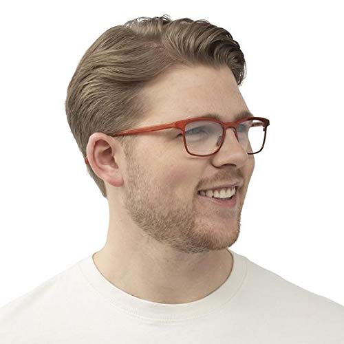 Eyebobs Win Win Unisex Premium Reading Glasses for Men & Women | Rectangular Frame Readers | Perfect for Office, Reading & Computer Work