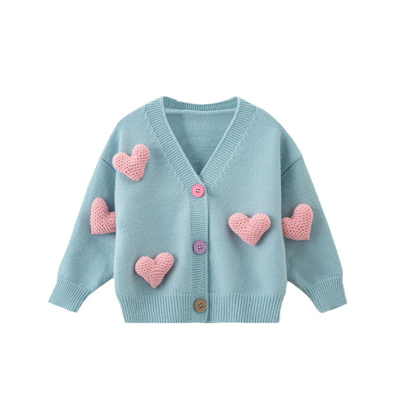 Adorable Baby Girl Winter Cardigan - Soft & Warm Knit Sweater for Infants & Toddlers - Perfect for Holiday Photos, Christmas Outfits & Cozy Winter Wear