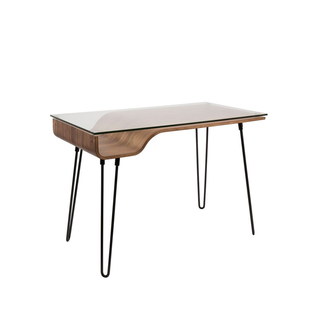 Avery Desk - Modern Home Office Desk with Storage, Ergonomic Design for Work & Study - Perfect for Small Spaces, Apartments & Dorm Rooms