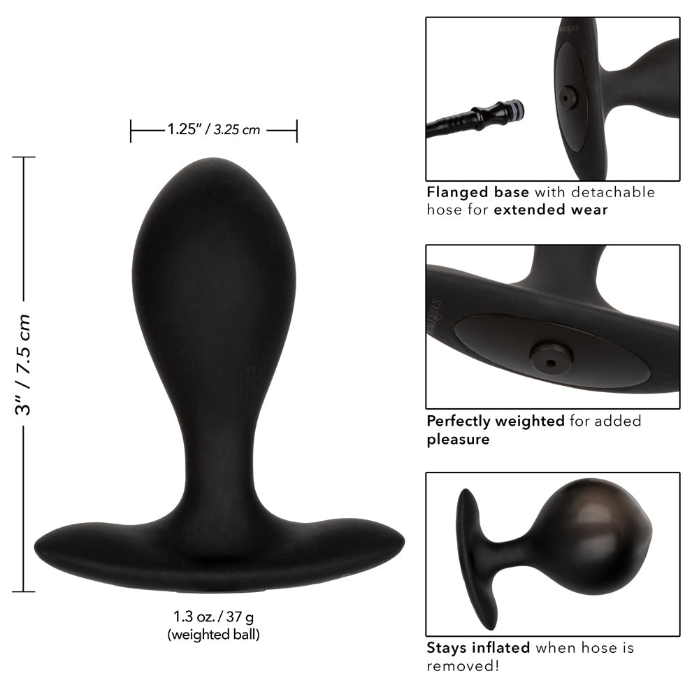 Colt Weighted Inflatable Anal Plug - Premium Silicone Butt Plug for Men & Women - Perfect for Solo Play, Couples & BDSM Scenes