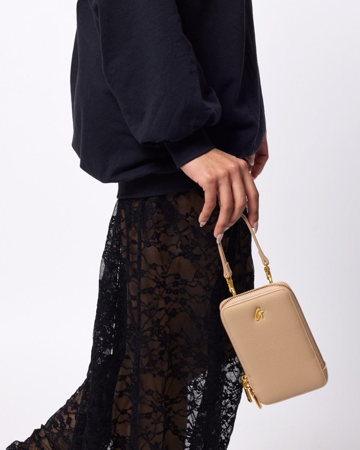 Pebble Phone Crossbody Bag in Nude - Stylish & Compact for Everyday Use, Travel, and Shopping
