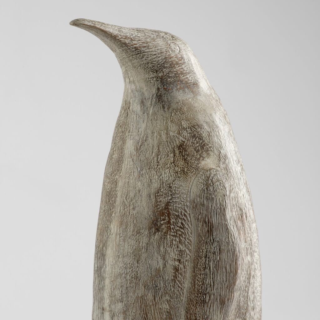 Cyan Design 11637 Large Grey Patina Penguin Sculpture - Elegant Home Decor for Living Room, Office & Winter Themed Spaces