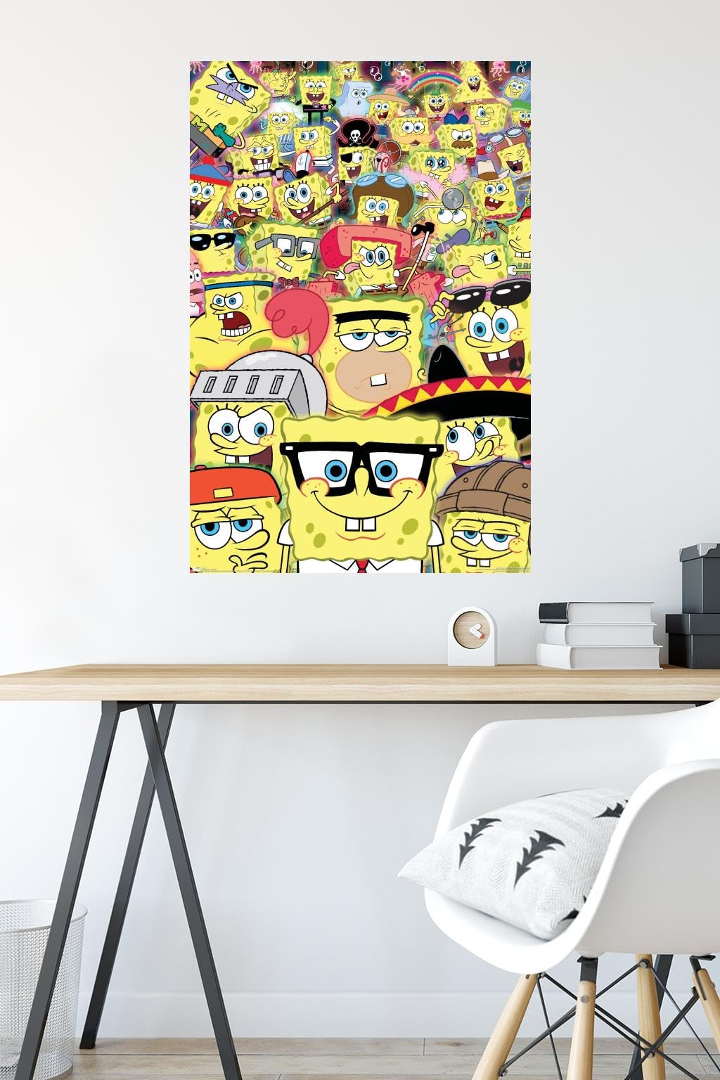 Trends International Nickelodeon Spongebob Disguise Wall Poster - 22.375 x 34 Inches Premium Poster & Mount Bundle - Perfect for Kids' Room Decor, Classroom, and Spongebob Fan Gifts