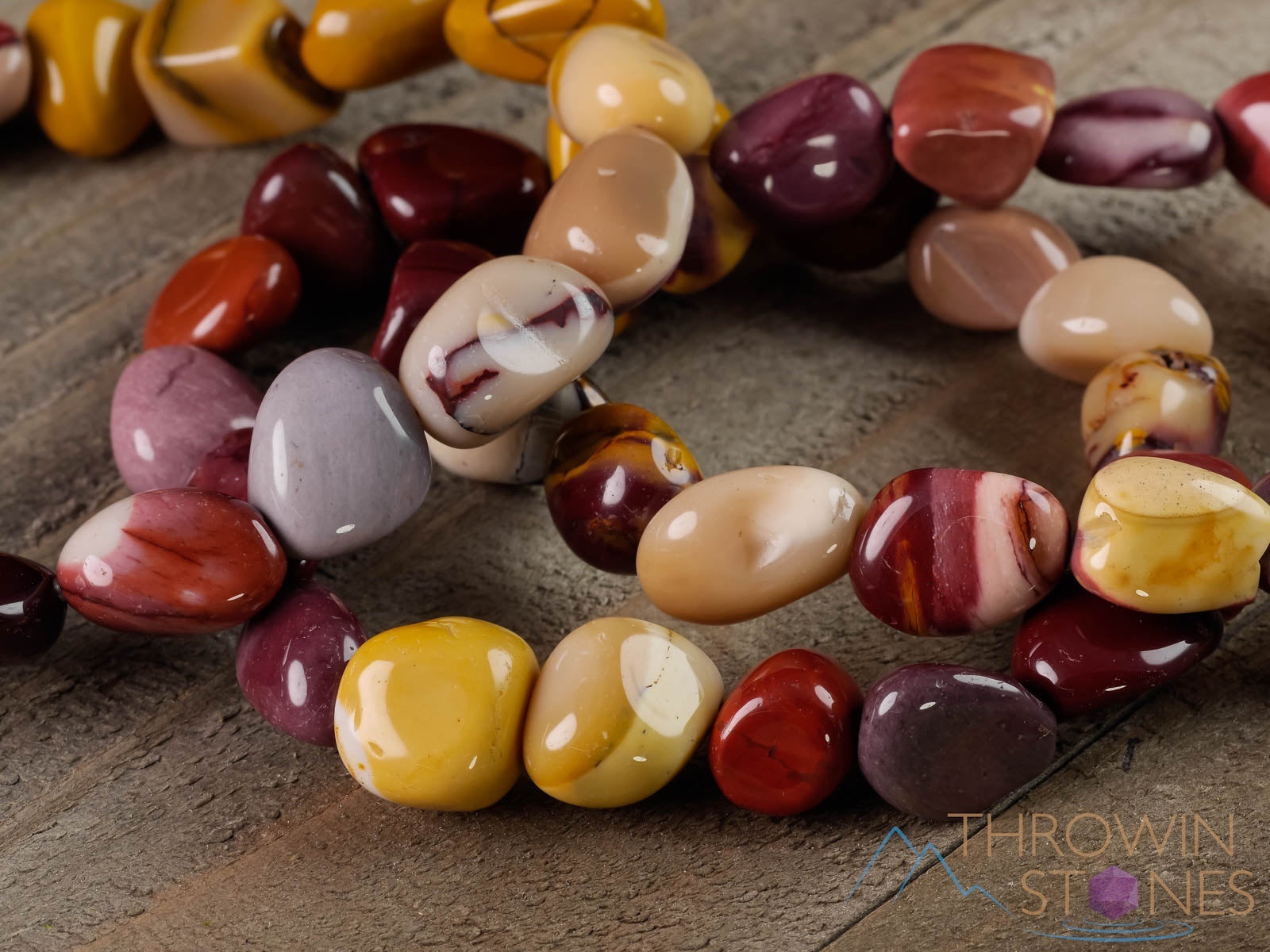 MOOKAITE JASPER Crystal Bracelet - Handmade Healing Stone Beaded Bracelet with Tumbled Beads | Spiritual Jewelry for Meditation, Chakra Balancing & Positive Energy (E0371)