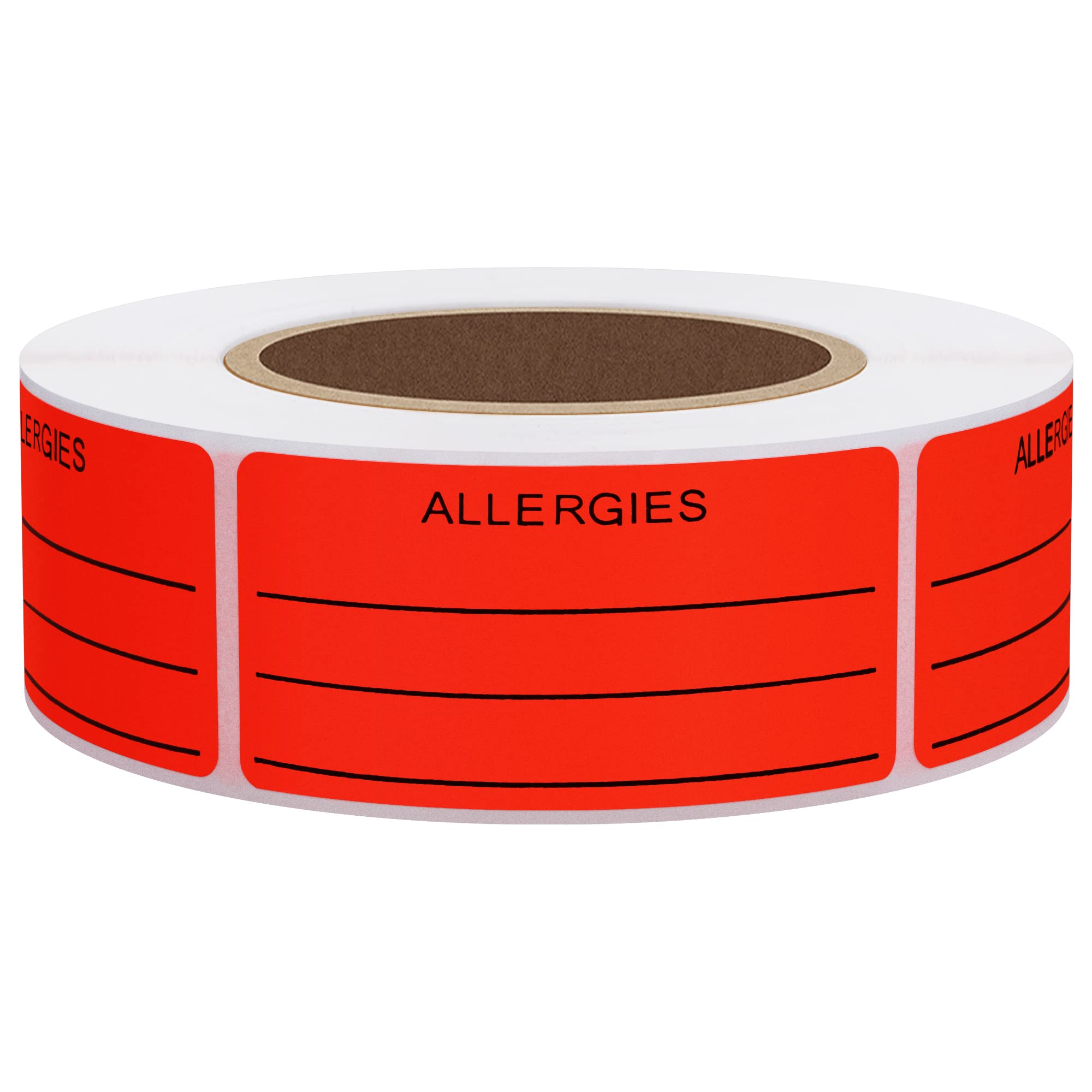 Hybsk Fluorescent Red Allergy Alert Stickers - 1