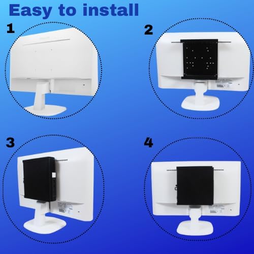 VESA Mounting Bracket Kit for Dell Monitors - Universal Tiny PC Mount Compatible with All Screens - Perfect for Home Office, Gaming Setup & Multi-Monitor Workstations