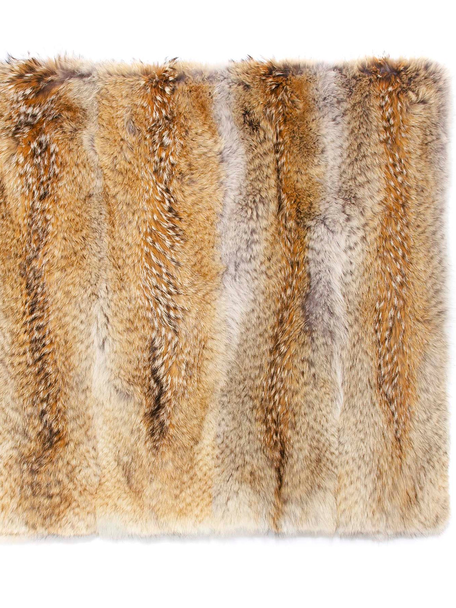 Luxury Coyote Fur Throw Blanket - Soft & Warm Winter Bedding for Cozy Home Decor - Perfect for Sofa, Bed, and Cabin Retreats