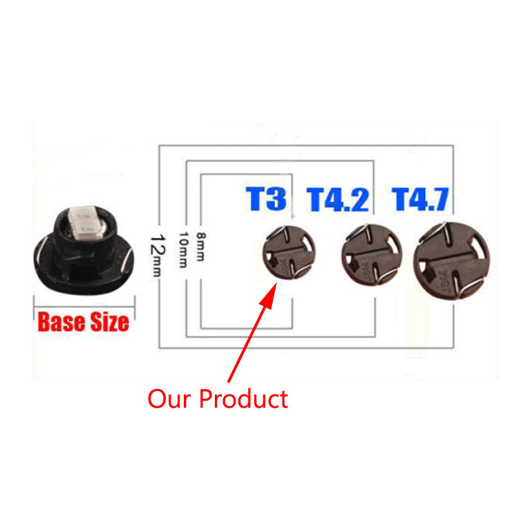 10pcs T3 Neo Wedge LED Bulbs - Super Bright Blue Instrument Panel & Interior Lights for Cars, Trucks, Motorcycles - Perfect for Dashboard, Gauge Cluster, Dome & Map Lights
