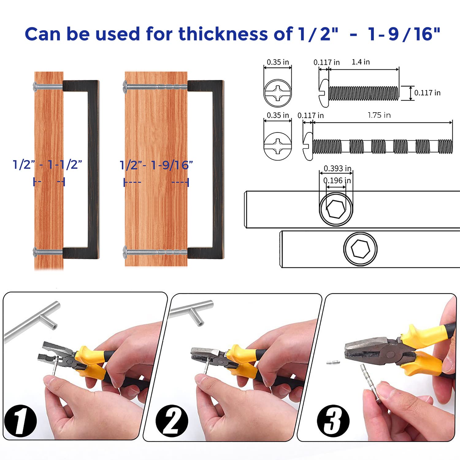 Ravinte 20 Pack 5 Inch Solid Square Bar Drawer Pulls - Oil Rubbed Bronze Cabinet Handles for Kitchen, Bathroom & Furniture (Slim Design, Center to Center Mounting) - Perfect for Modern Home Renovation & DIY Projects