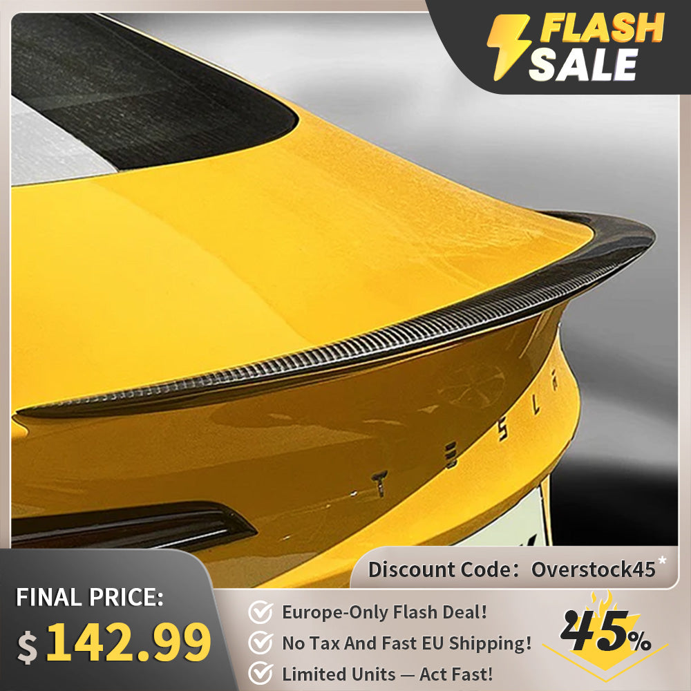 Premium Real Carbon Fiber Spoiler for Tesla Model 3 Highland (2024+) - Performance Style Upgrade | Enhance Your Tesla's Aerodynamics & Sporty Look | Perfect for Car Enthusiasts & Street Racing