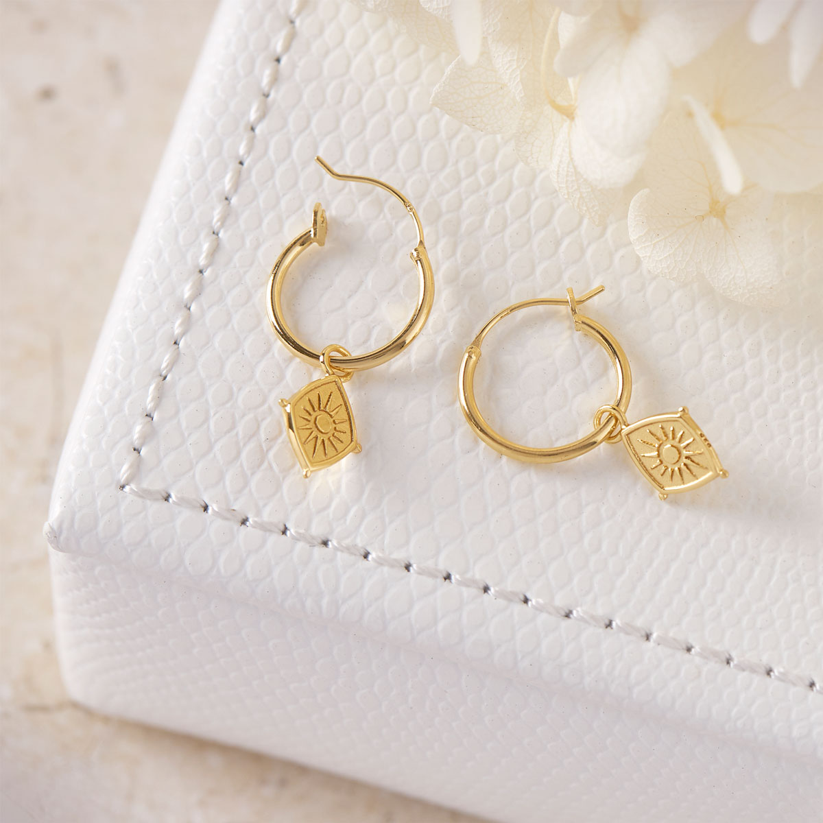 Rising Sol Hoops Gold Earrings – 14K Gold Plated Minimalist Hoop Earrings for Women | Perfect for Everyday Wear, Parties & Gifts