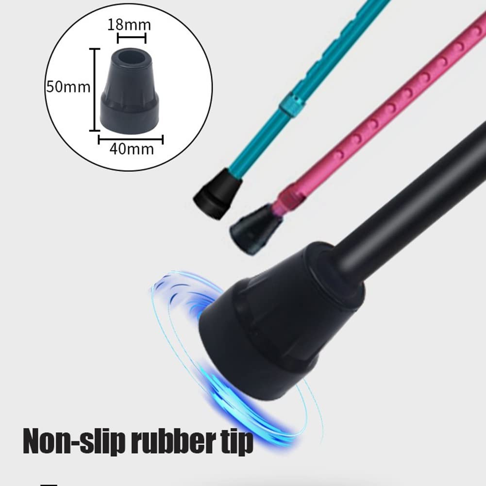 Premium Adjustable Folding Forearm Crutches (2-Pack) - Lightweight Aluminum Open Cuff Crutches for Adults & Youth (150-196cm Height) - Ideal for Mobility Support, Injury Recovery & Daily Use (Pink)