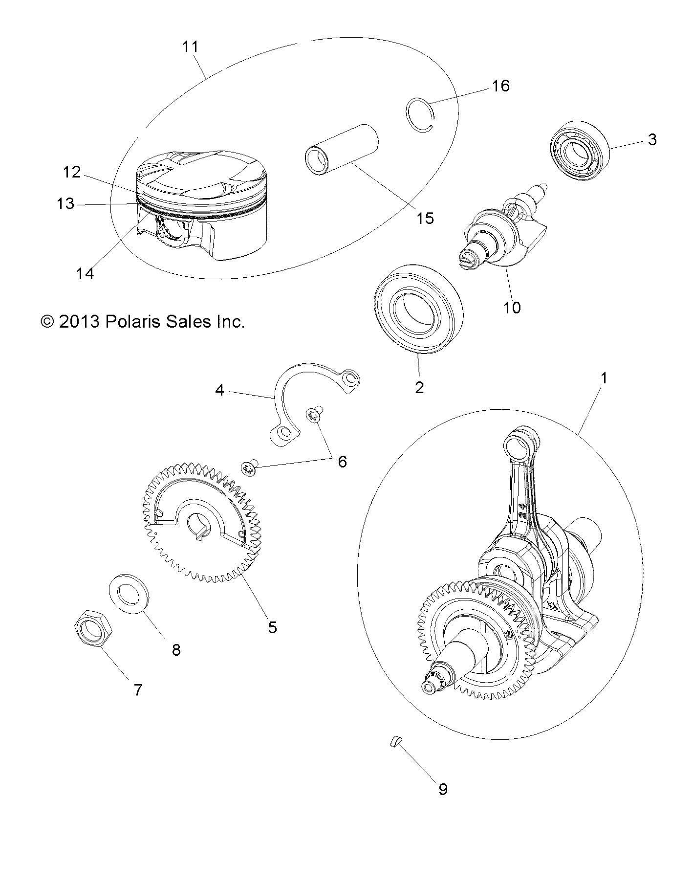 Genuine OEM Polaris GEM Piston Ring & Oil Scraper 3022388 - High Performance Engine Part (Qty 1) for ATV, UTV & Off-Road Vehicle Maintenance