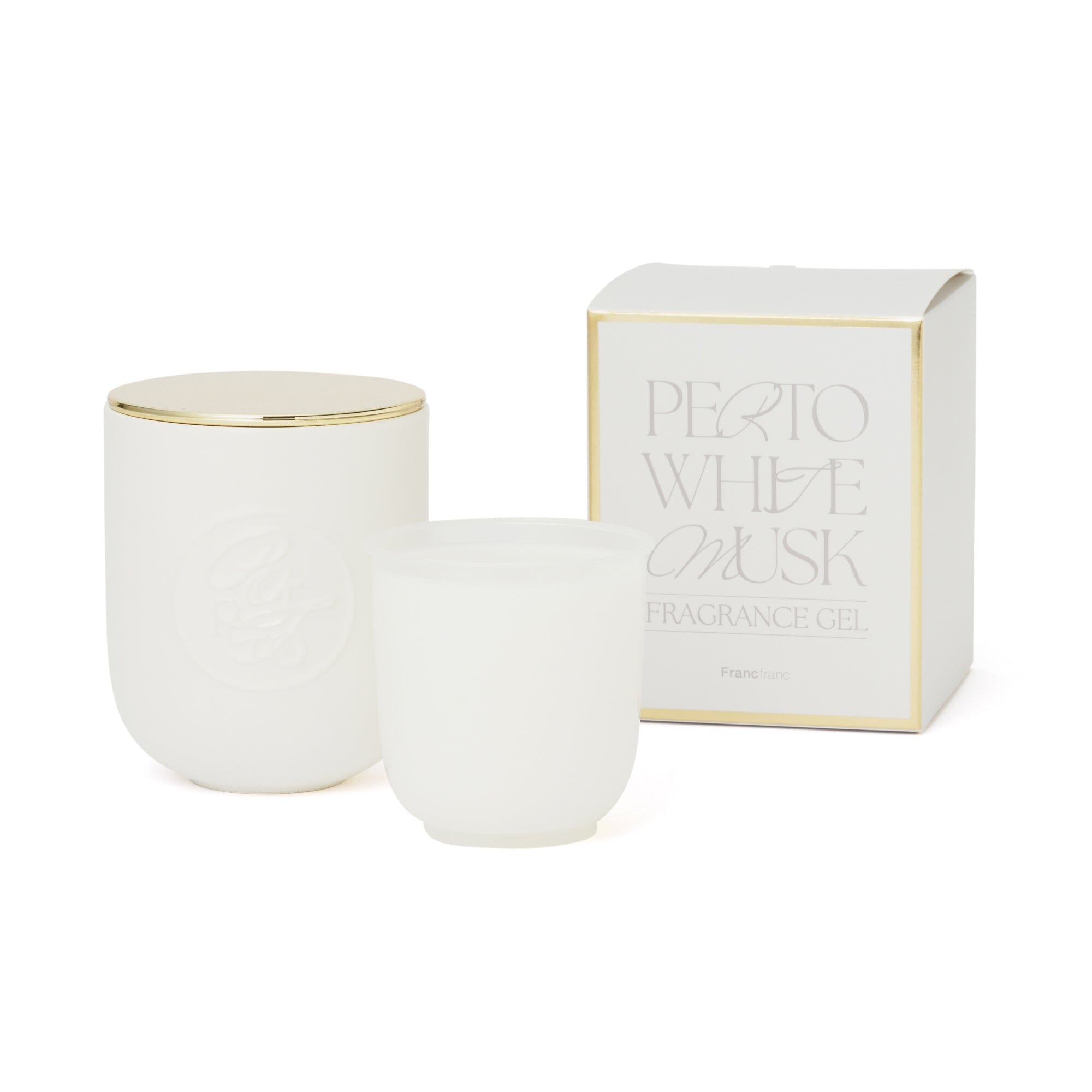 Perto Fragrance Gel White Musk Scent - Long-Lasting Home & Car Air Freshener - Perfect for Bathroom, Office, and Closet