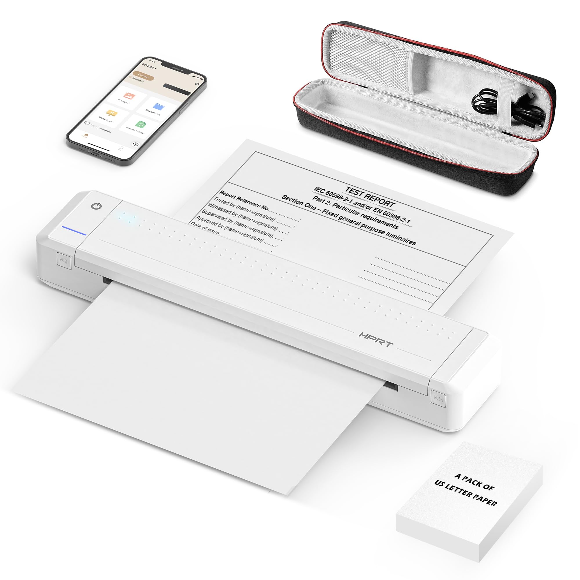 HPRT Upgraded MT866 Wireless Thermal Printer - Portable 8.5