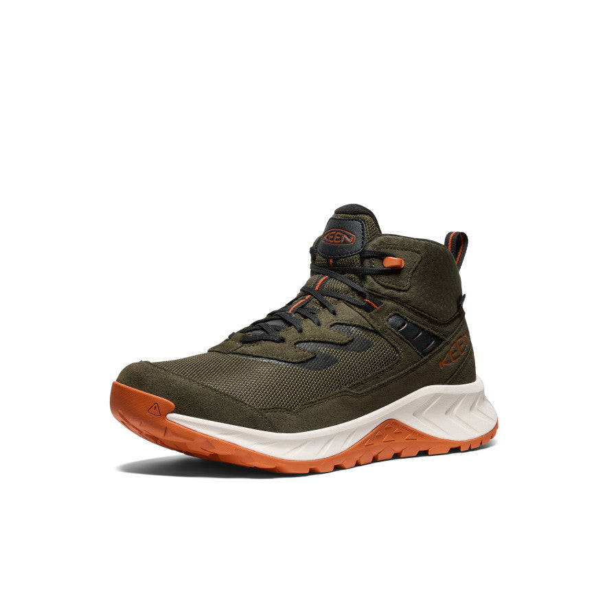 Men's High-Trail Waterproof Hiking Boots - Lightweight & Durable for Outdoor Adventures | Forest Night/Gold Flame | Perfect for Hiking, Camping & Mountain Trekking