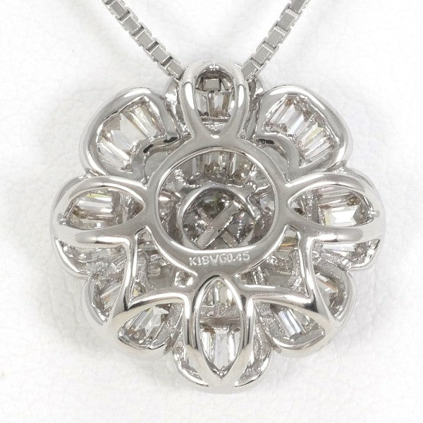 18K White Gold Diamond Pendant Necklace for Women - Elegant & Timeless Jewelry Gift for Anniversary, Wedding, Valentine's Day - Perfect for Special Occasions & Everyday Luxury