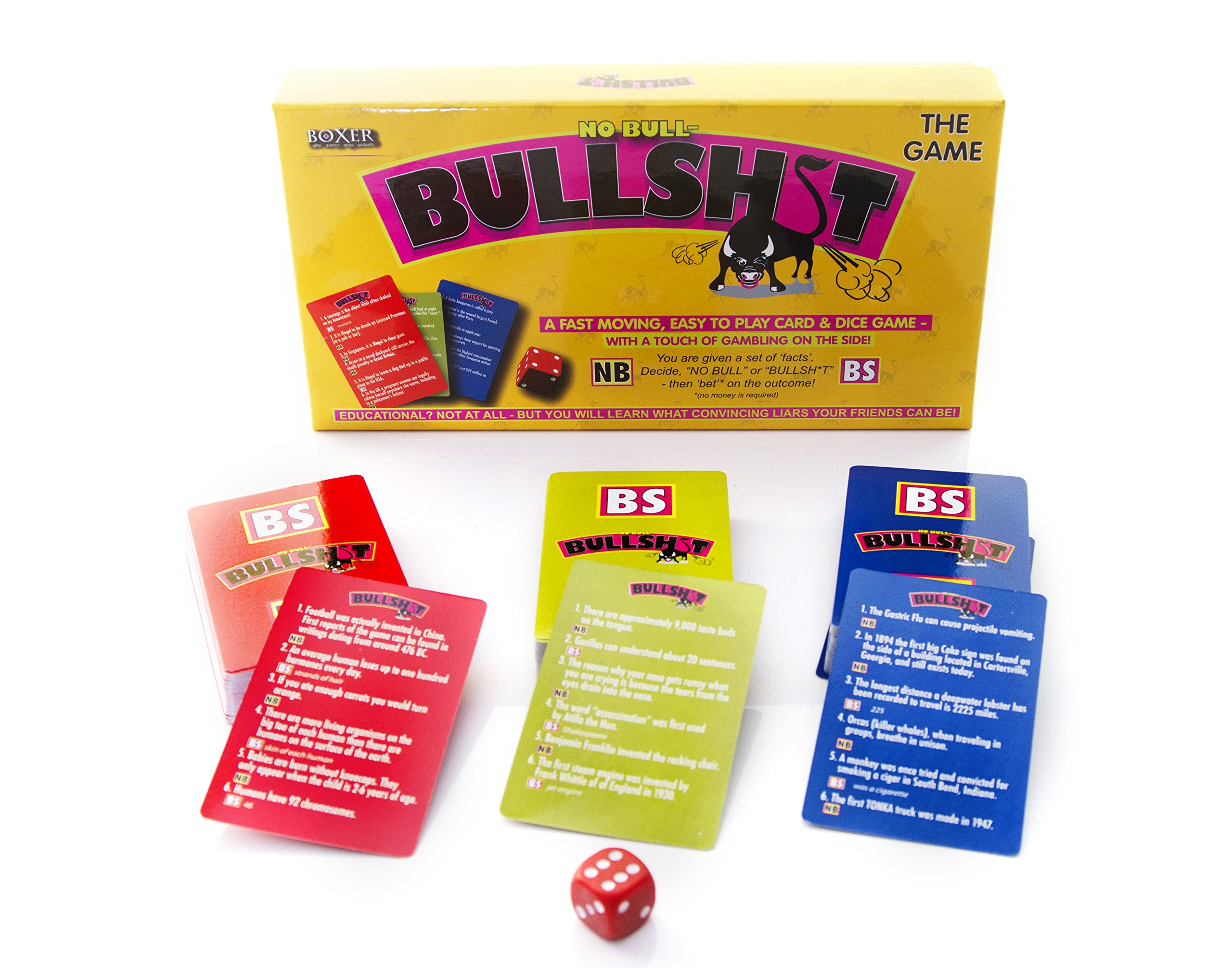 Boxer Gifts Bullshit Quiz Game for Adults & Families - Hilarious Party Game for 2+ Players - Fun Christmas & Holiday Trivia Challenge - Perfect for Game Nights, Family Gatherings & Office Parties
